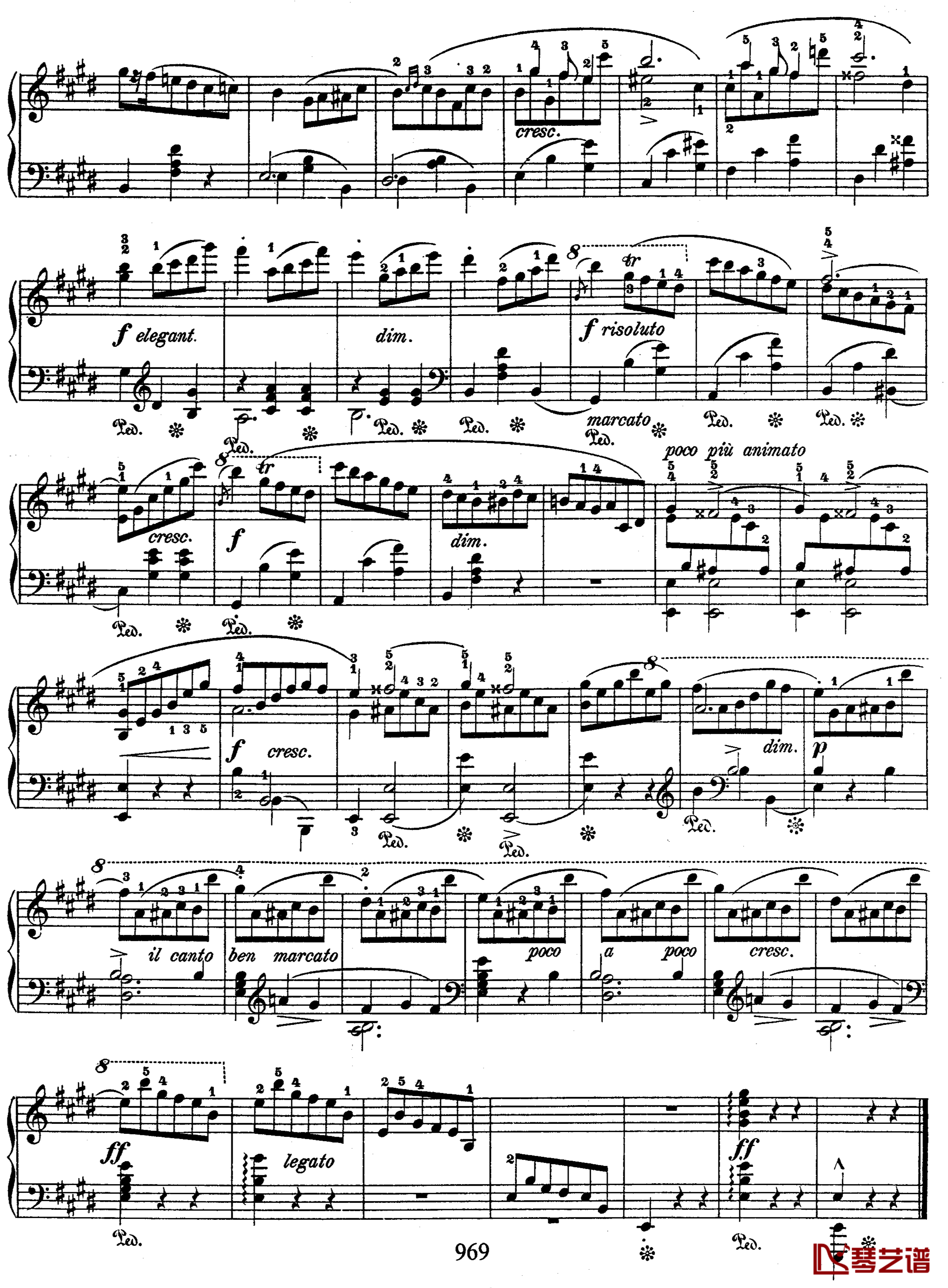 E大调德国歌调变奏曲钢琴谱-肖邦-chopin8