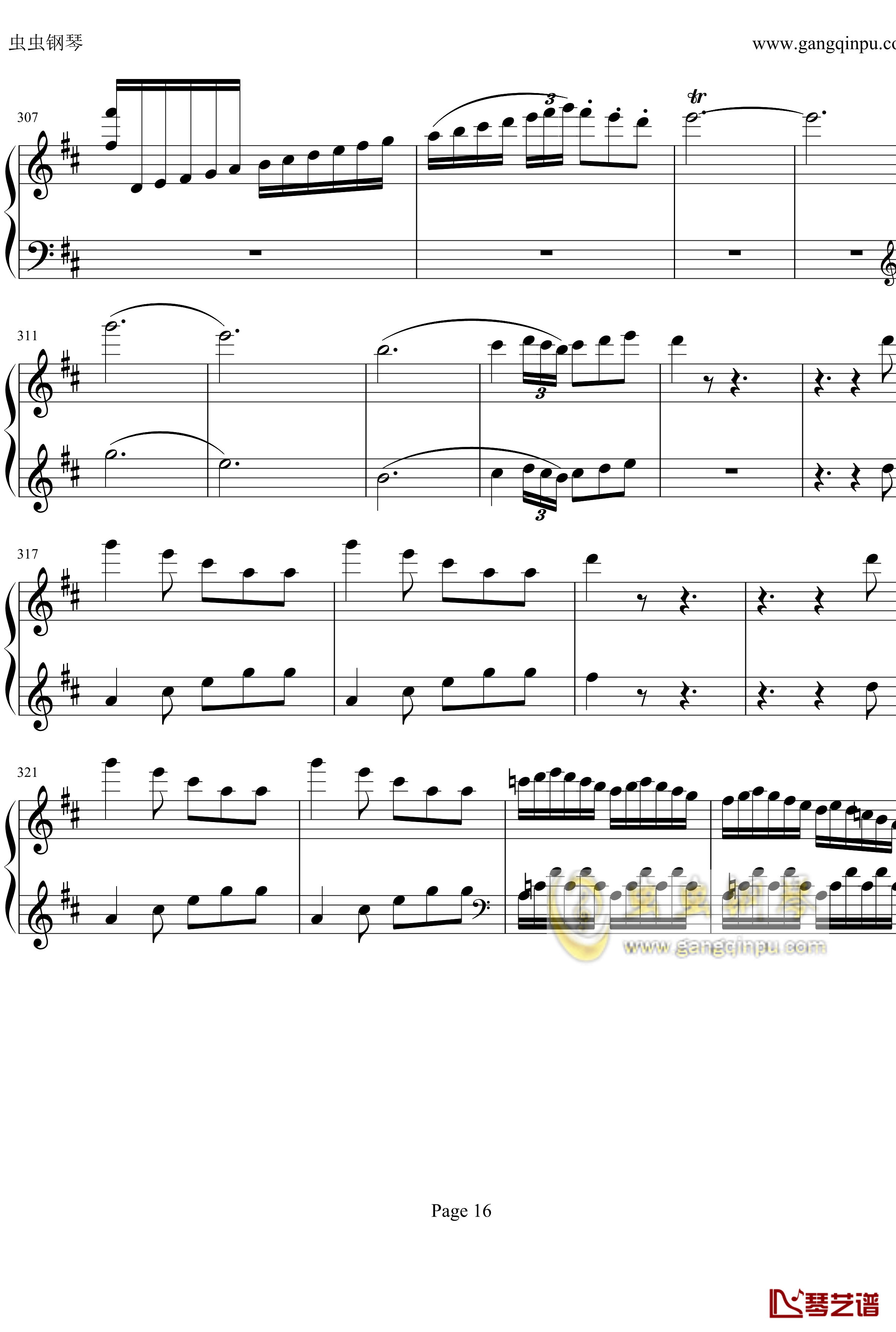 贝多芬钢琴协奏曲Op61第三乐章钢琴谱-贝多芬16