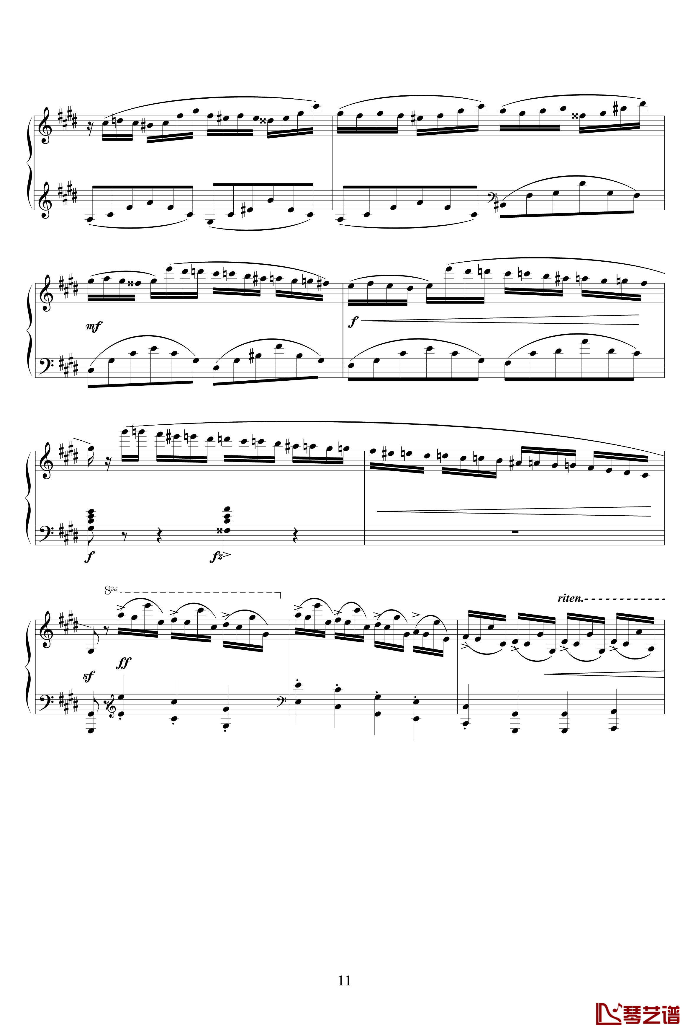 幻想即兴曲Op.66钢琴谱-肖邦-chopin11