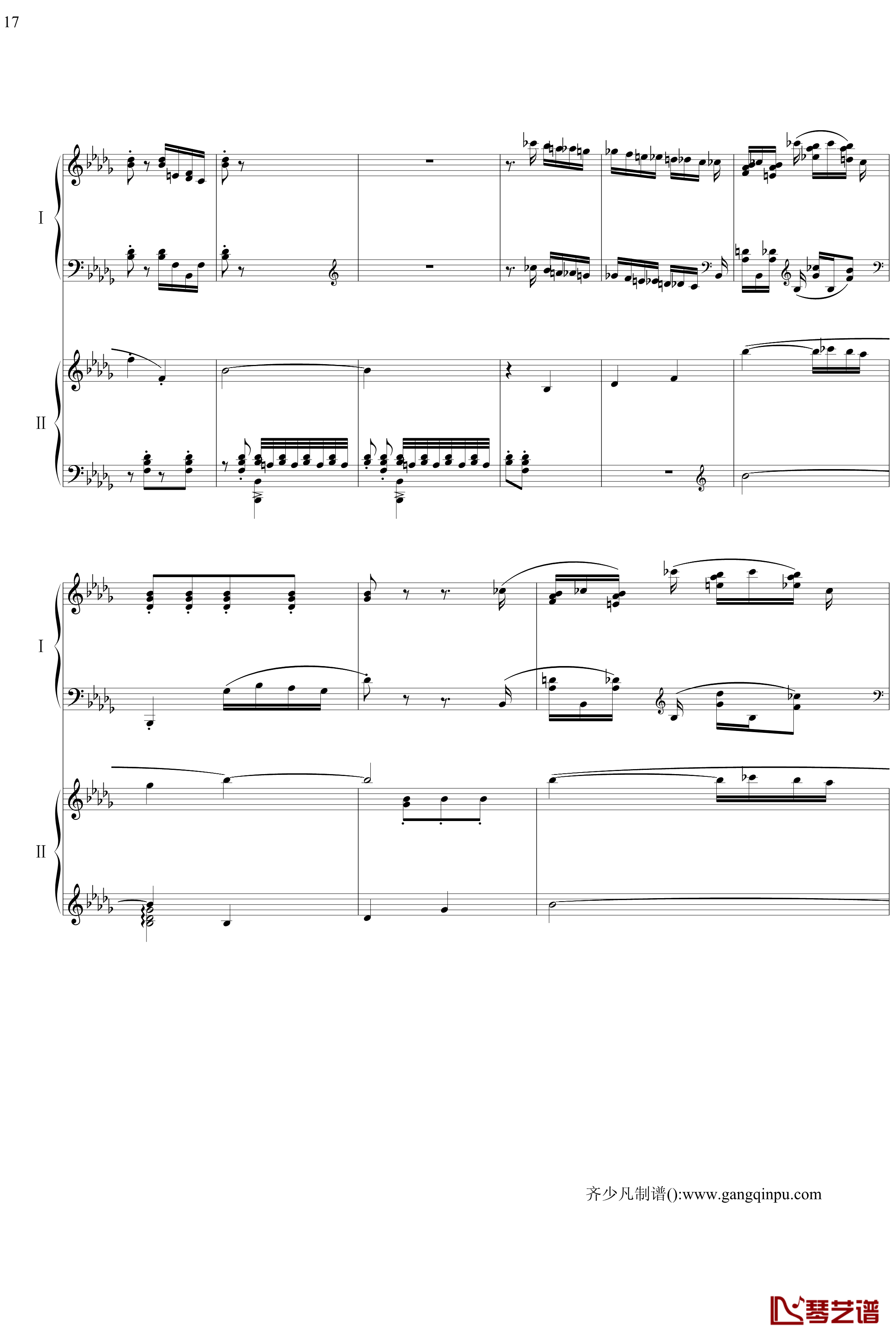 帕格尼尼主题狂想曲钢琴谱-11~18变奏-拉赫马尼若夫17
