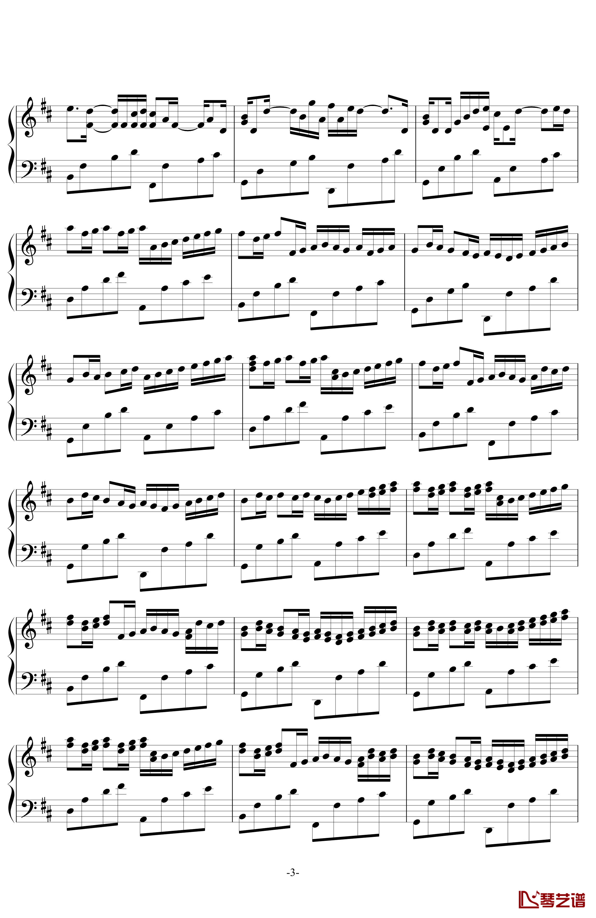 Canon in D Encore钢琴谱-再会卡农-帕赫贝尔-Pachelbel3