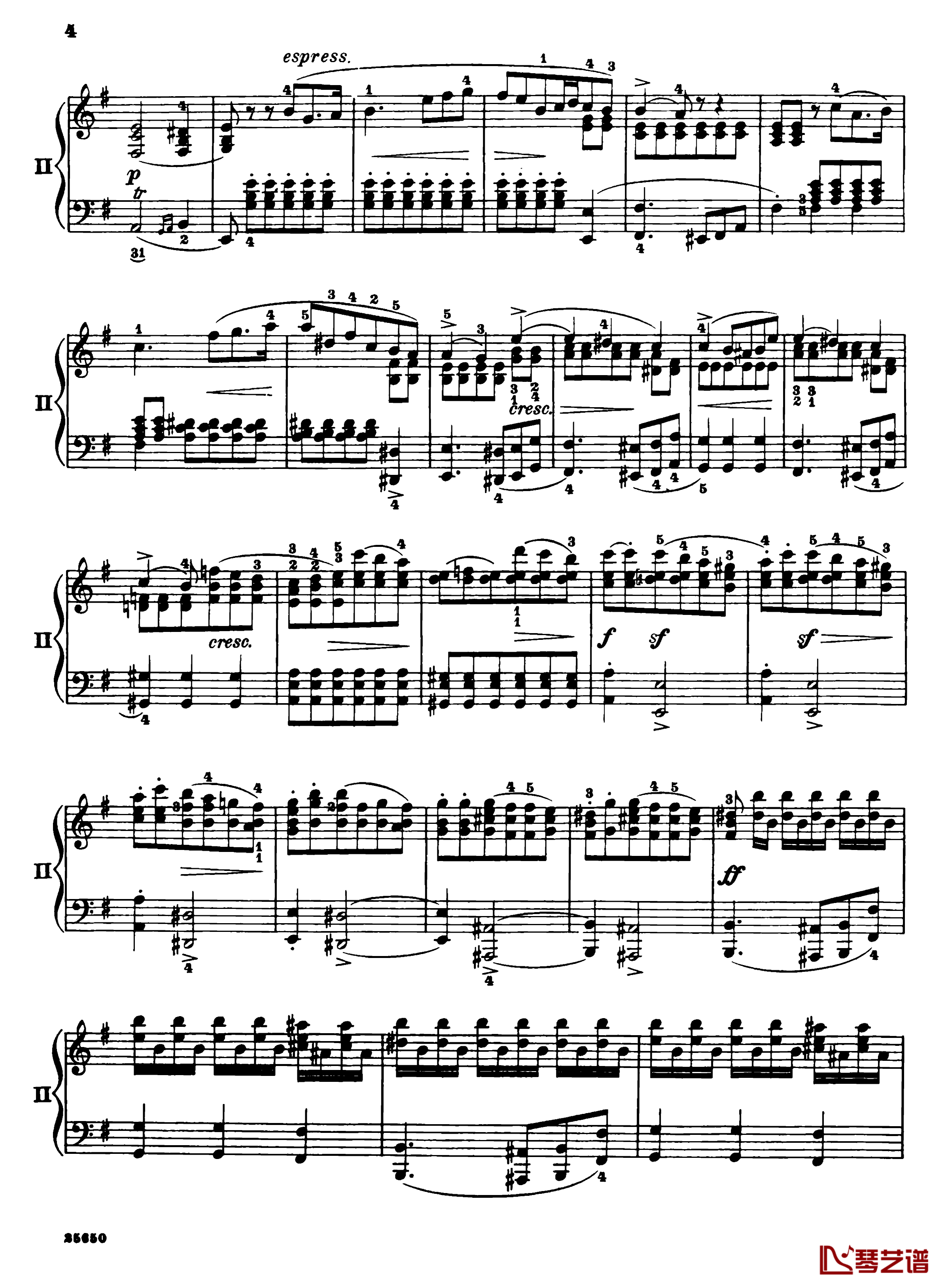 肖邦第一钢琴协奏曲钢琴谱-肖邦6