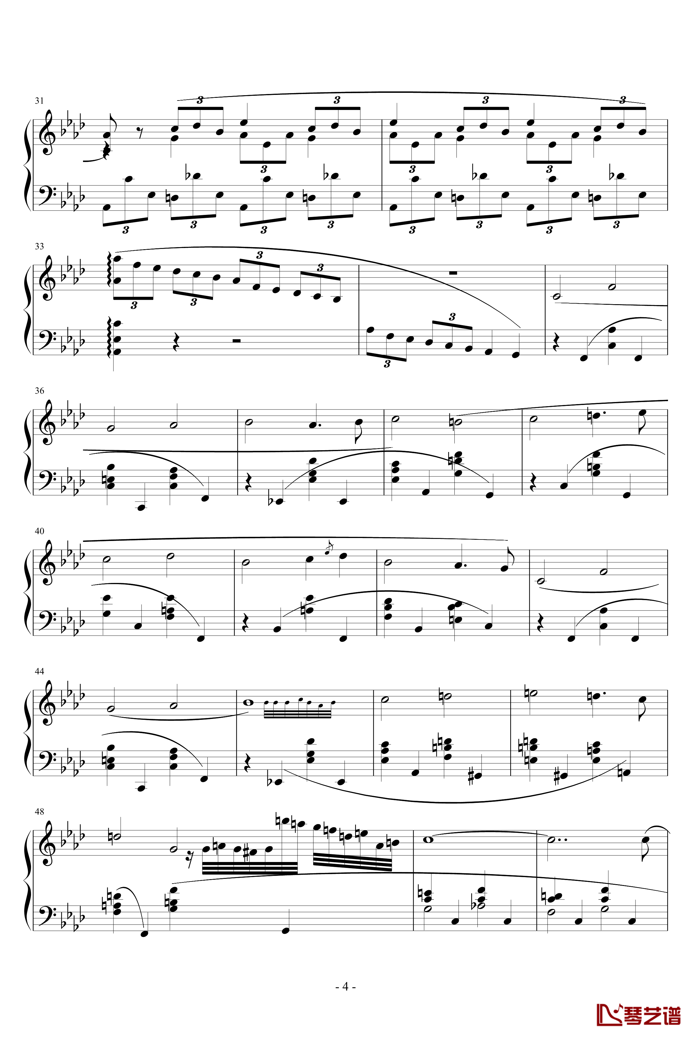 即兴曲第一首Op.29钢琴谱-肖邦-chopin4