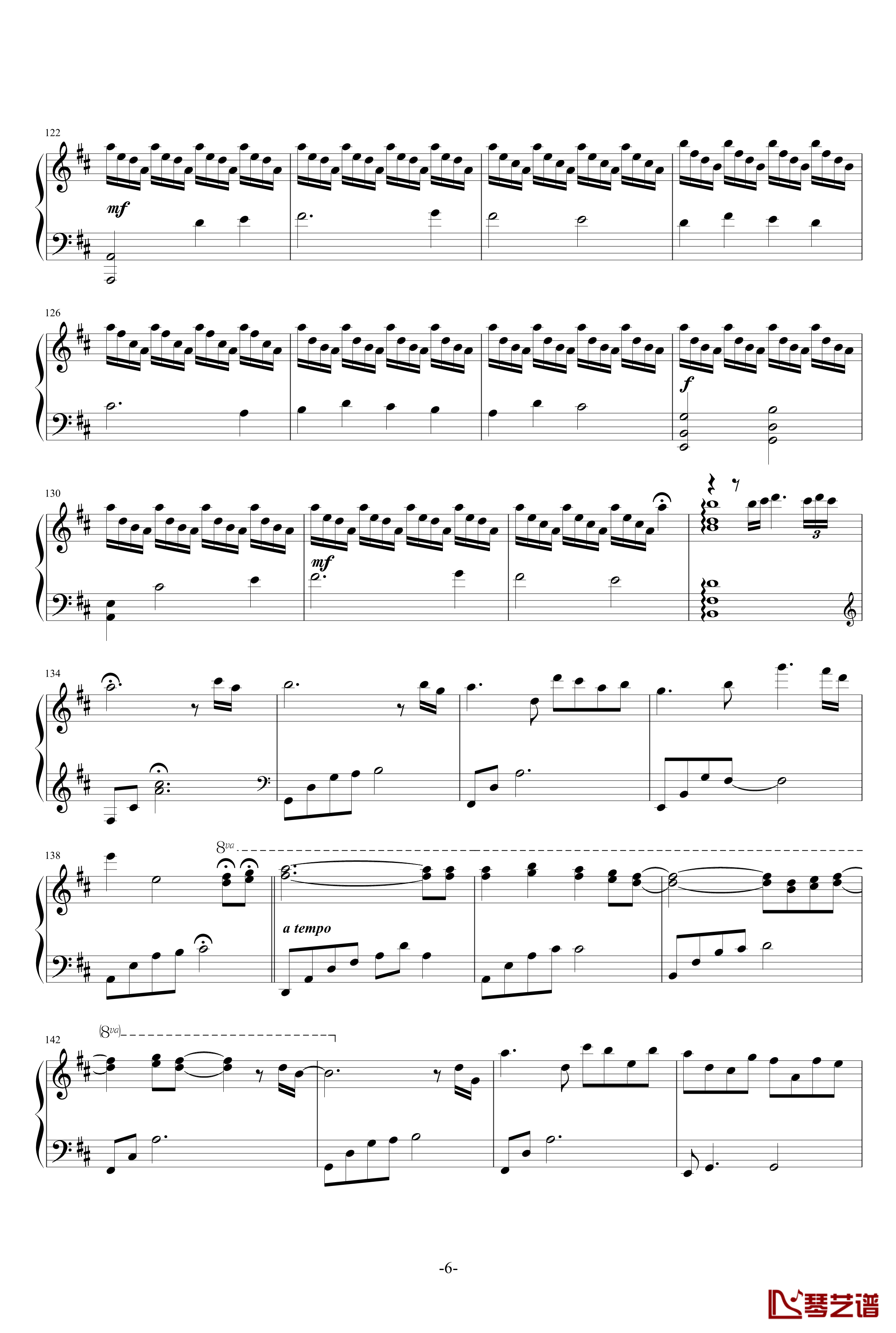 Canon In D Major钢琴谱-David Lanz-卡农6