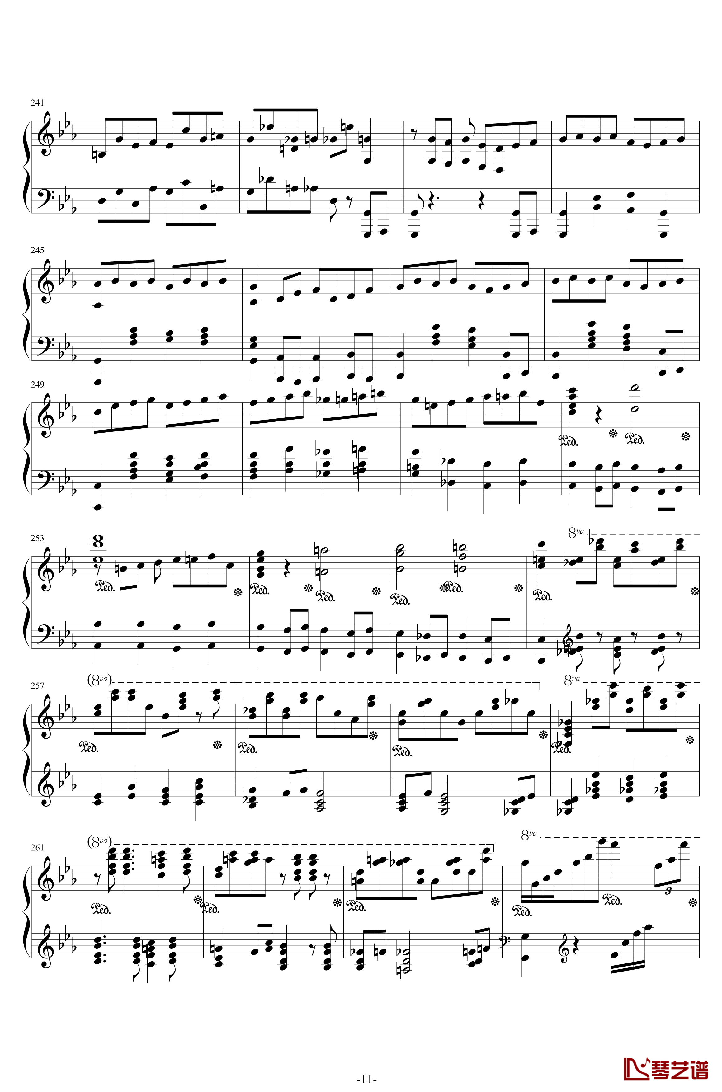 第二钢琴协奏曲钢琴谱-第三乐章独奏版-c小调-拉赫马尼若夫11