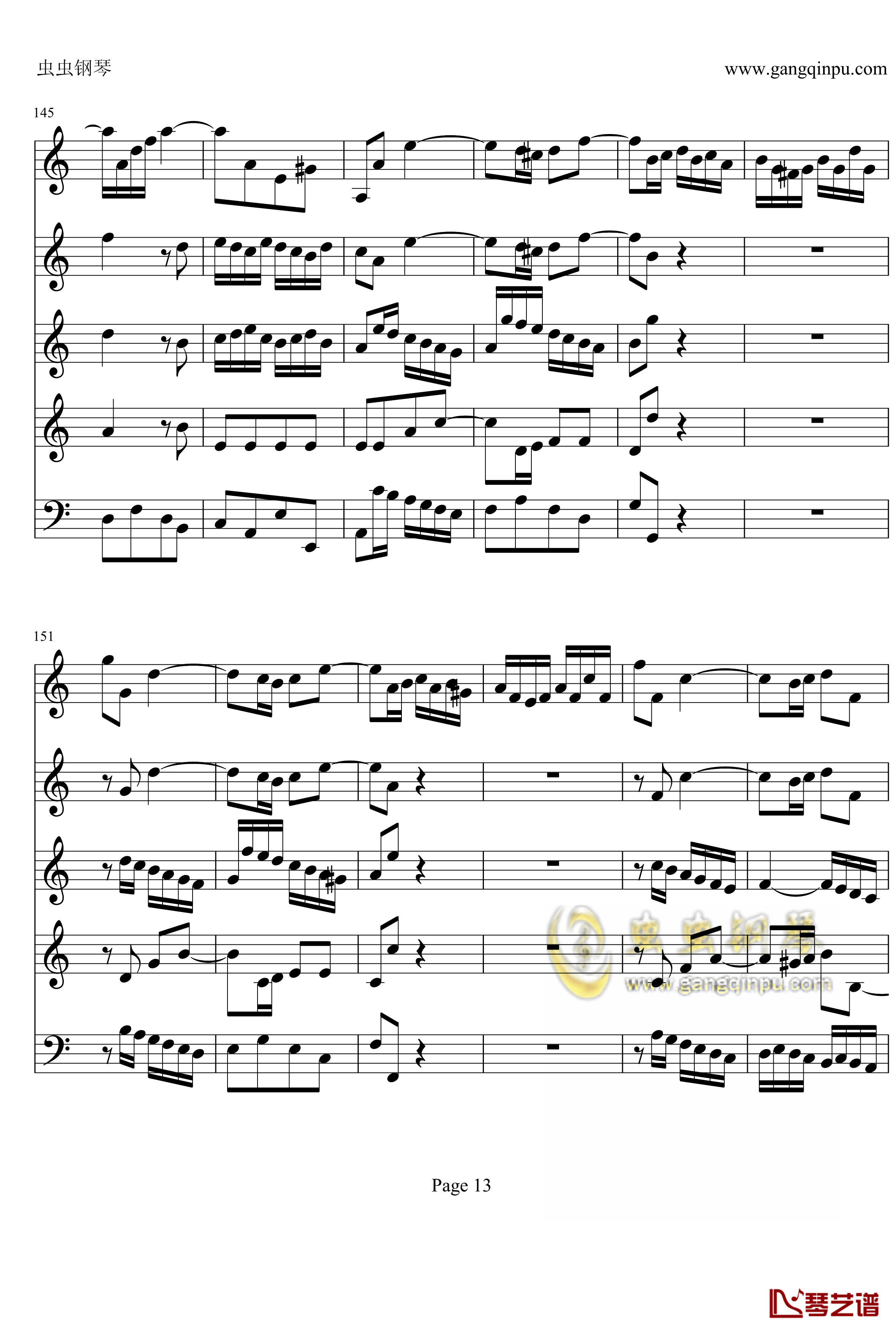 a小调小提琴协奏曲钢琴谱-巴赫-P.E.Bach13