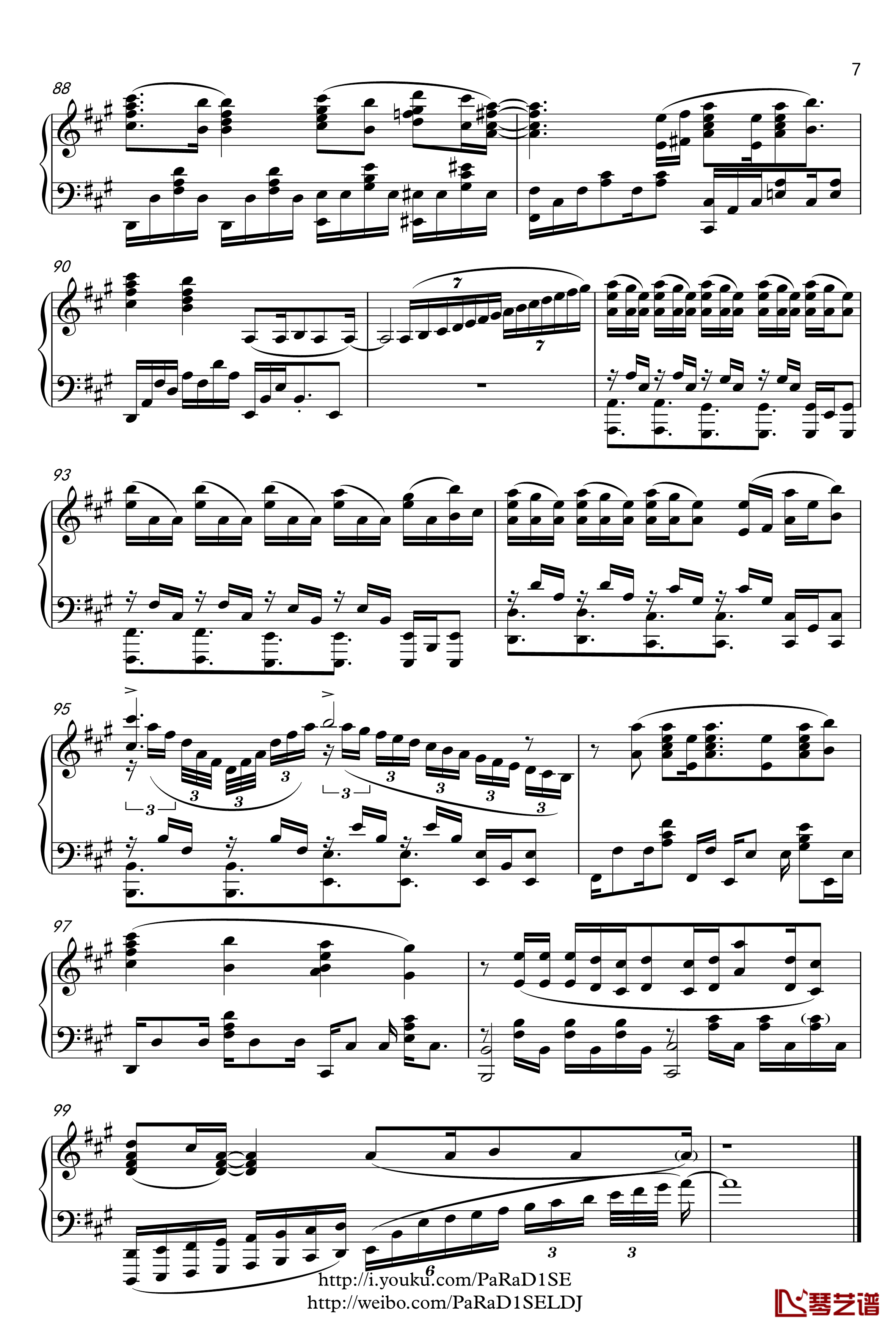 border钢琴谱-ClariS7