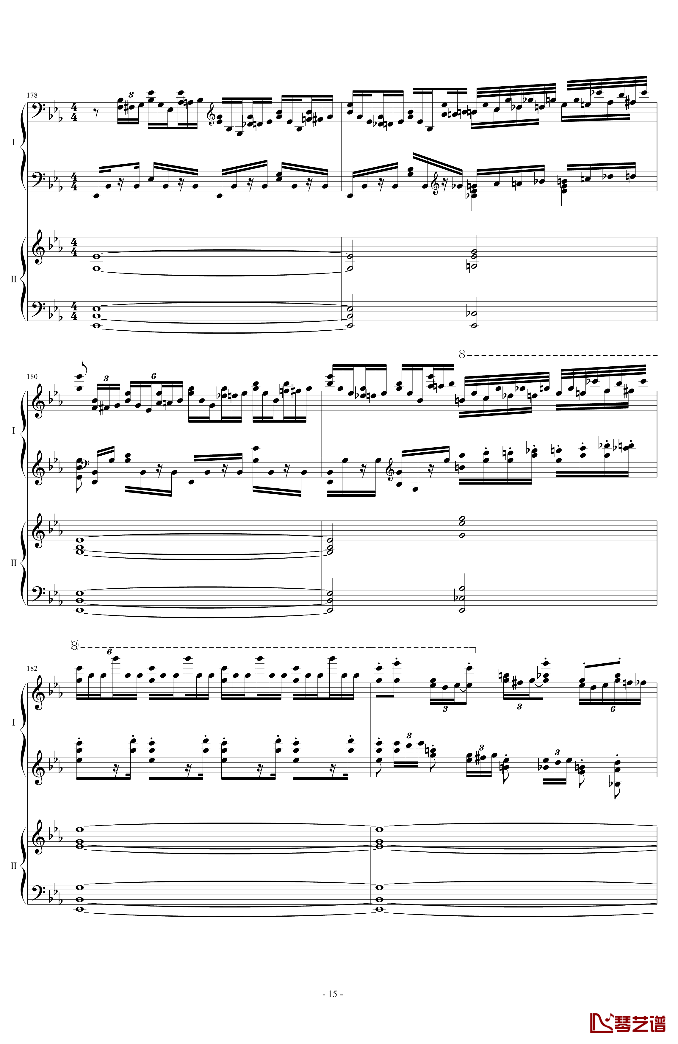 拉三第三乐章41页双钢琴钢琴谱-最难钢琴曲-拉赫马尼若夫15