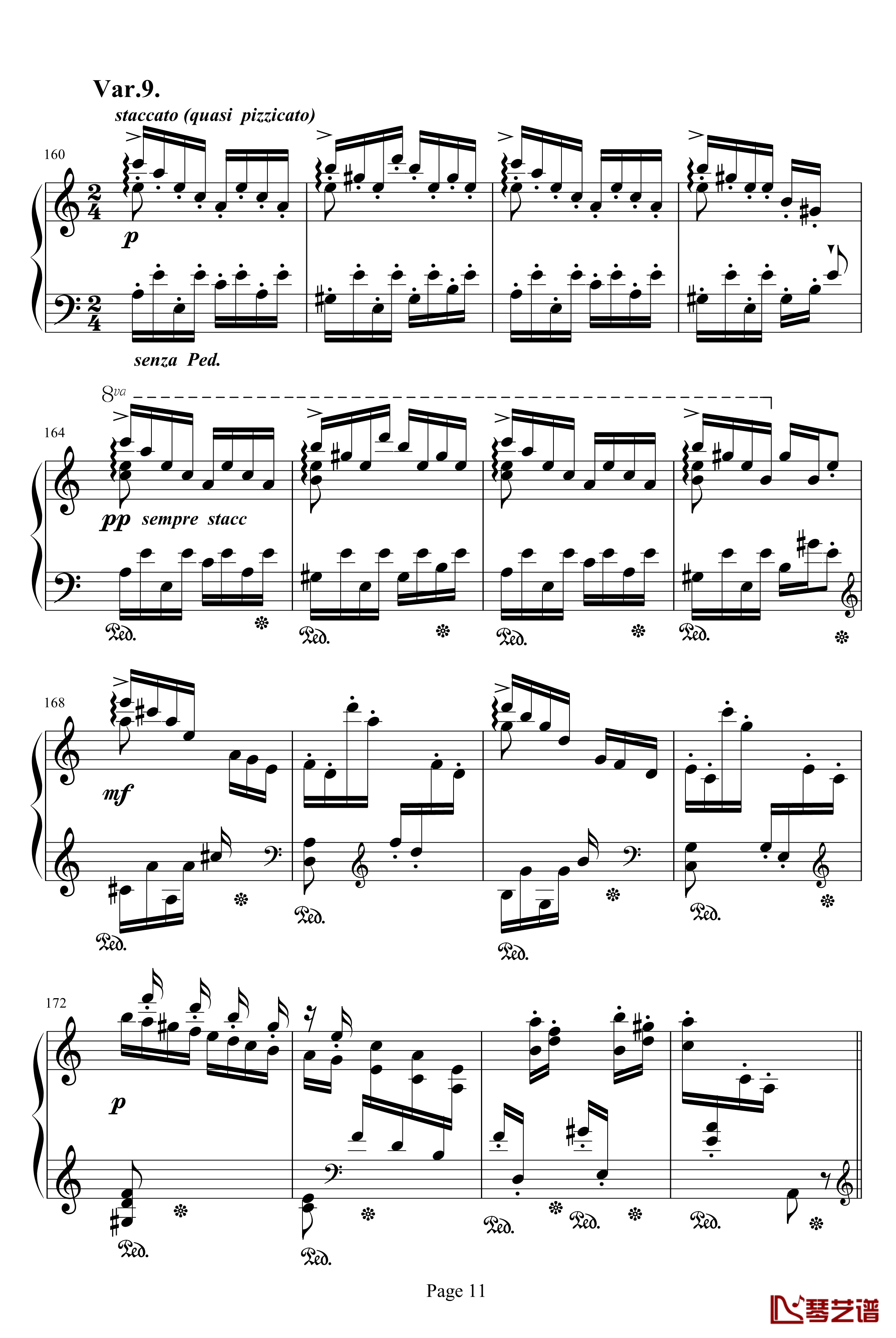 帕格尼尼练习曲钢琴谱-李斯特11