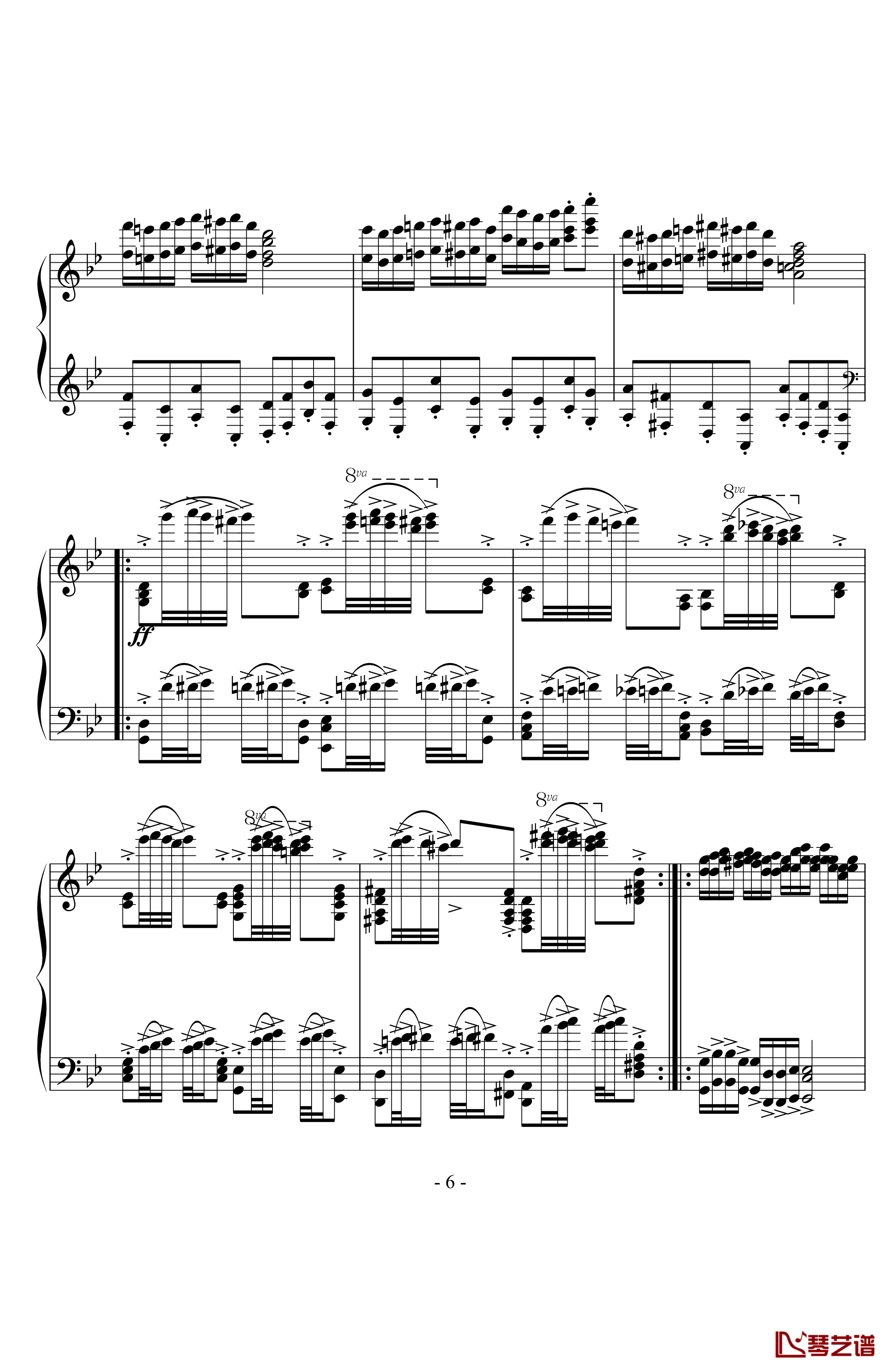 无穷变奏钢琴谱-DXF6