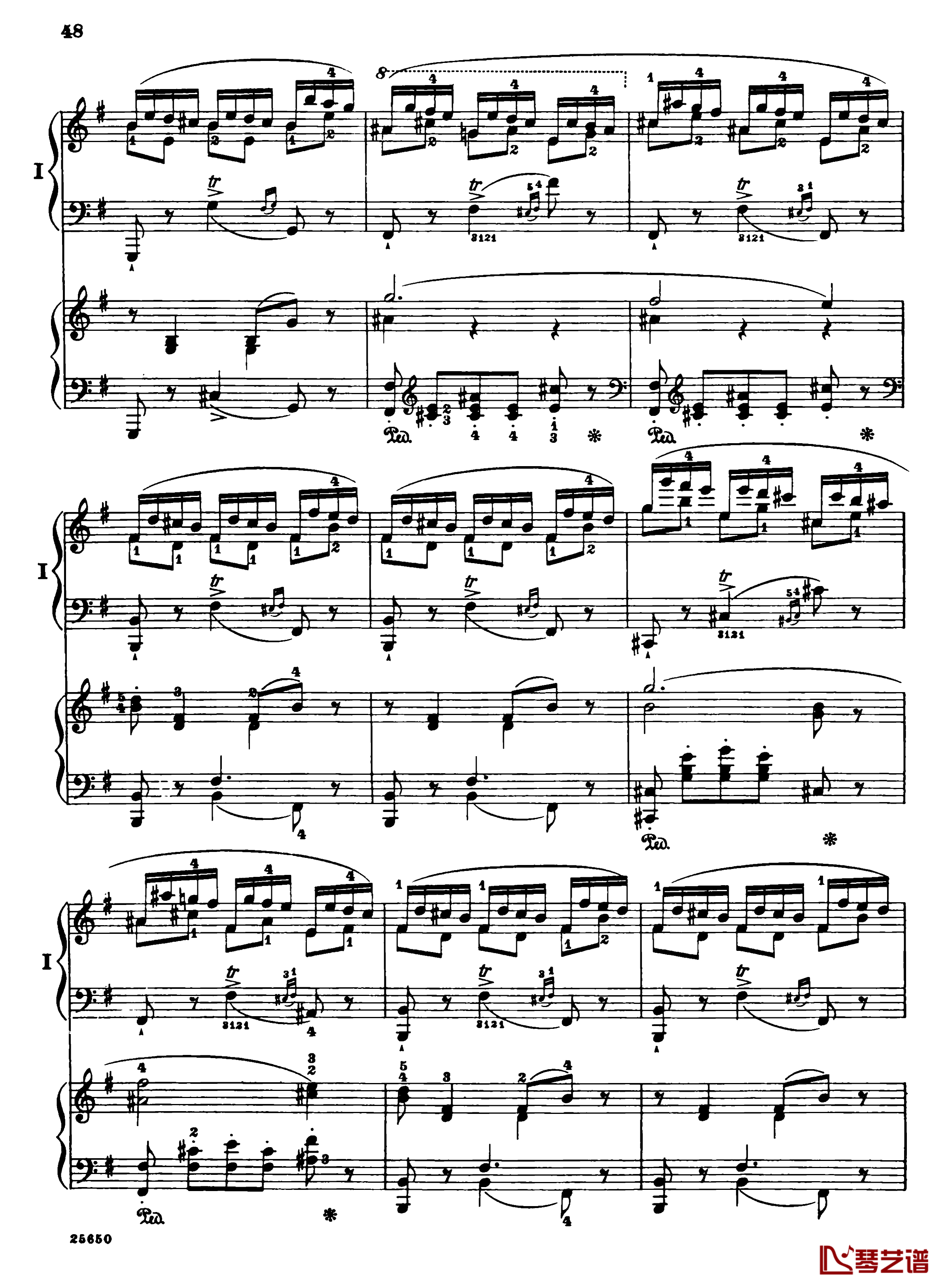 肖邦第一钢琴协奏曲钢琴谱-肖邦50
