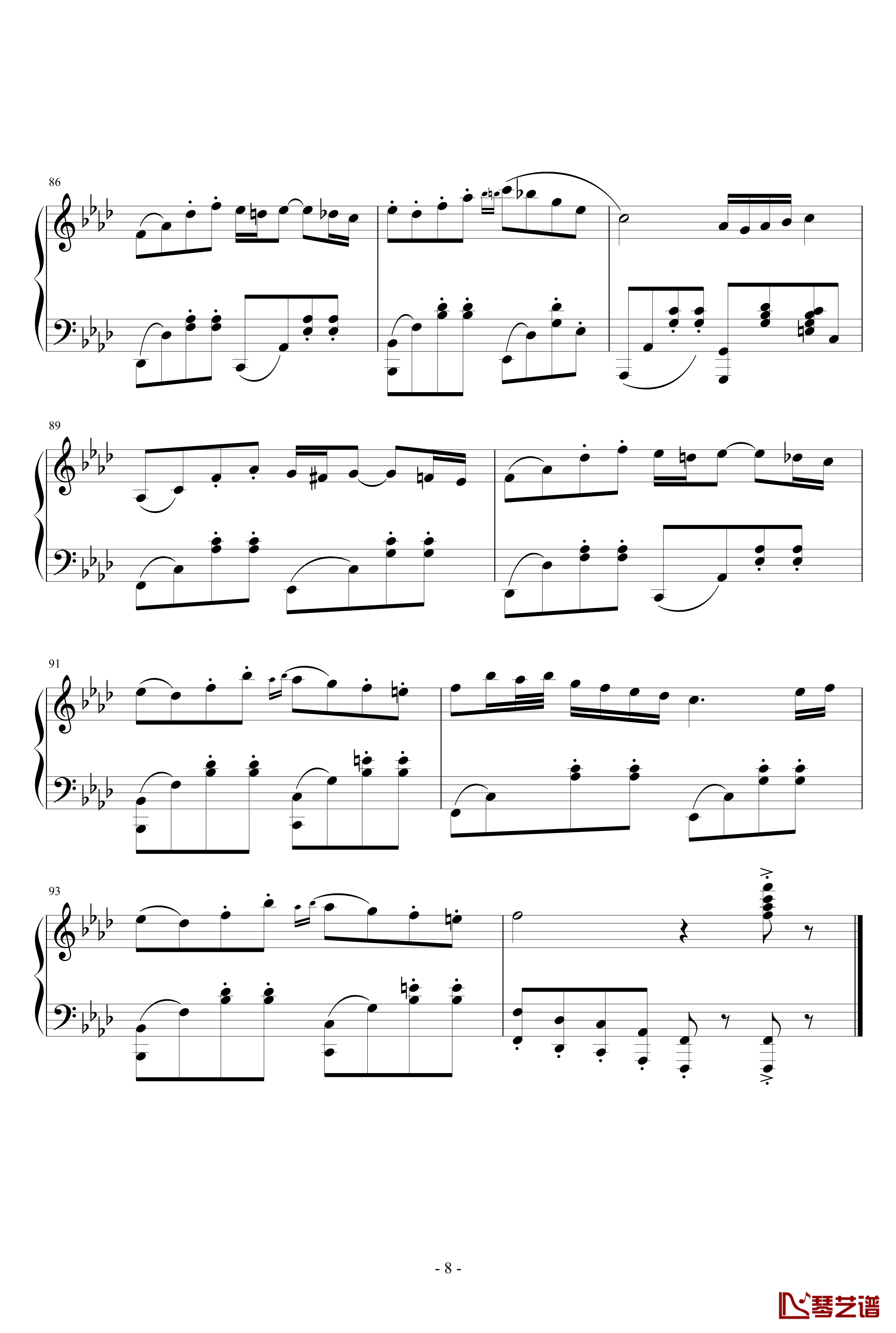 Piano ArrangementQuo Vadis钢琴谱-君往何处-M2U8