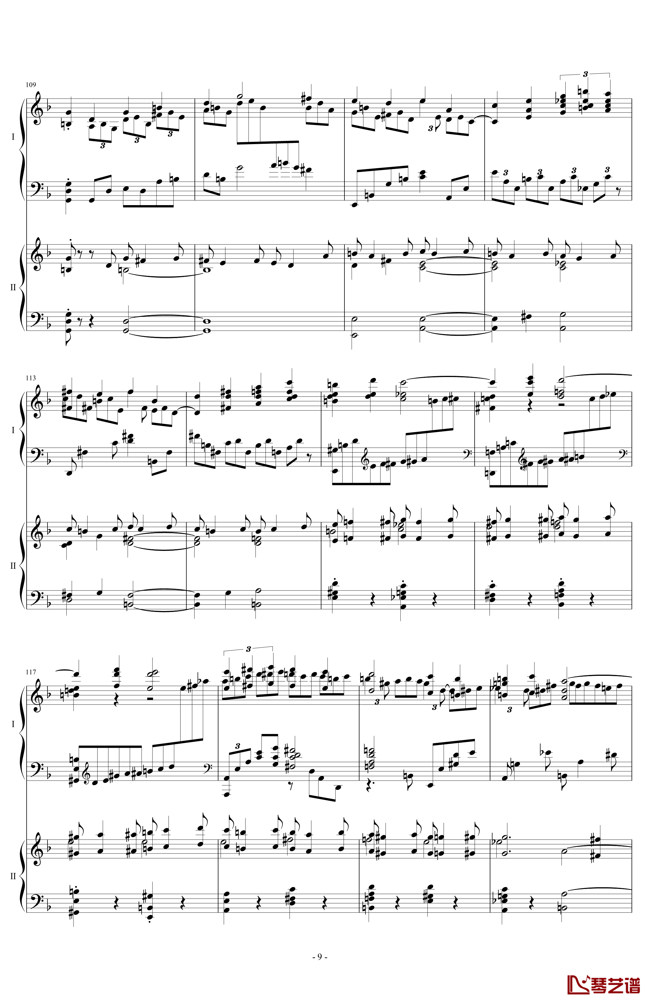 拉三第三乐章41页双钢琴钢琴谱-最难钢琴曲-拉赫马尼若夫9