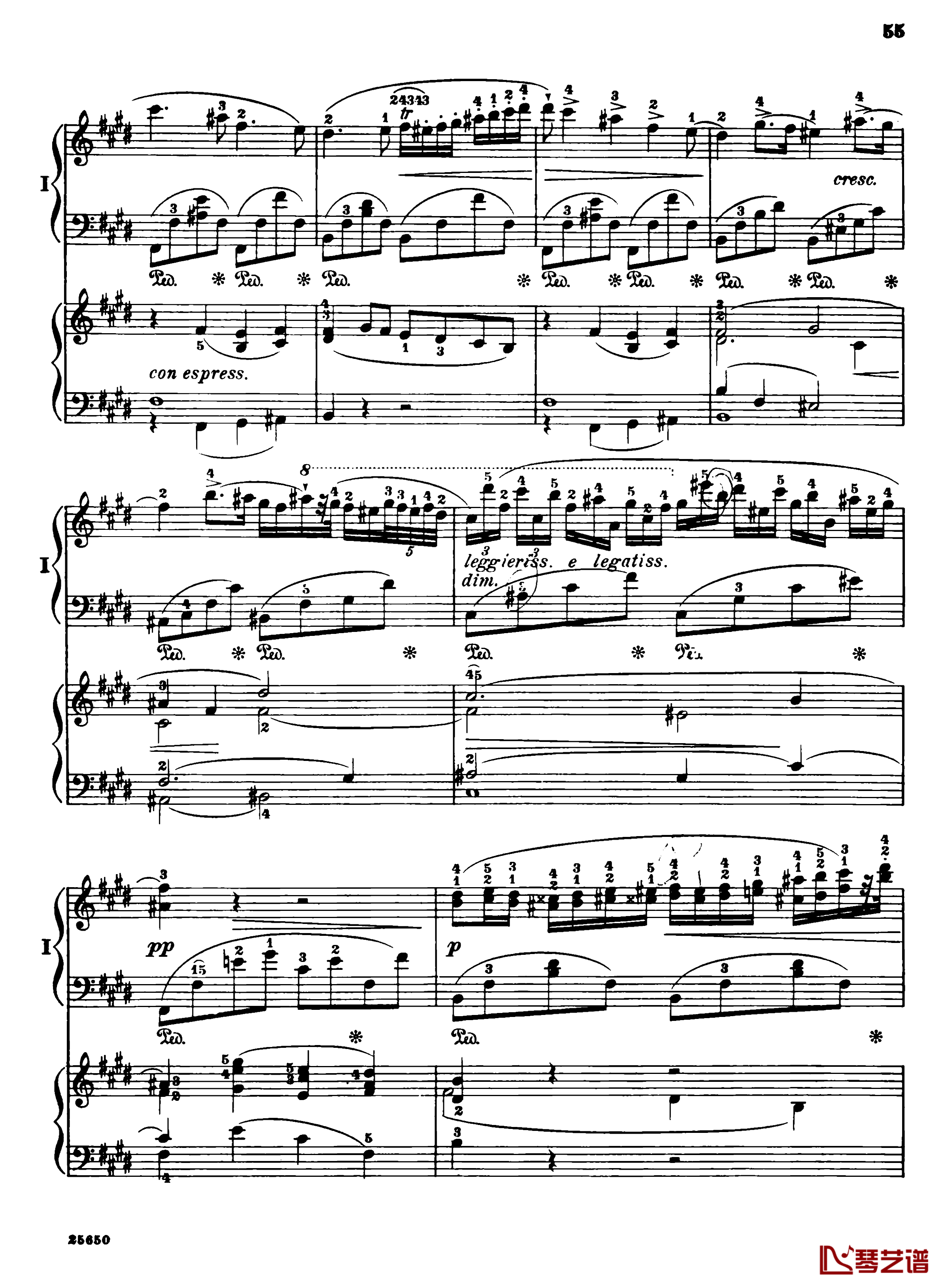 肖邦第一钢琴协奏曲钢琴谱-肖邦57
