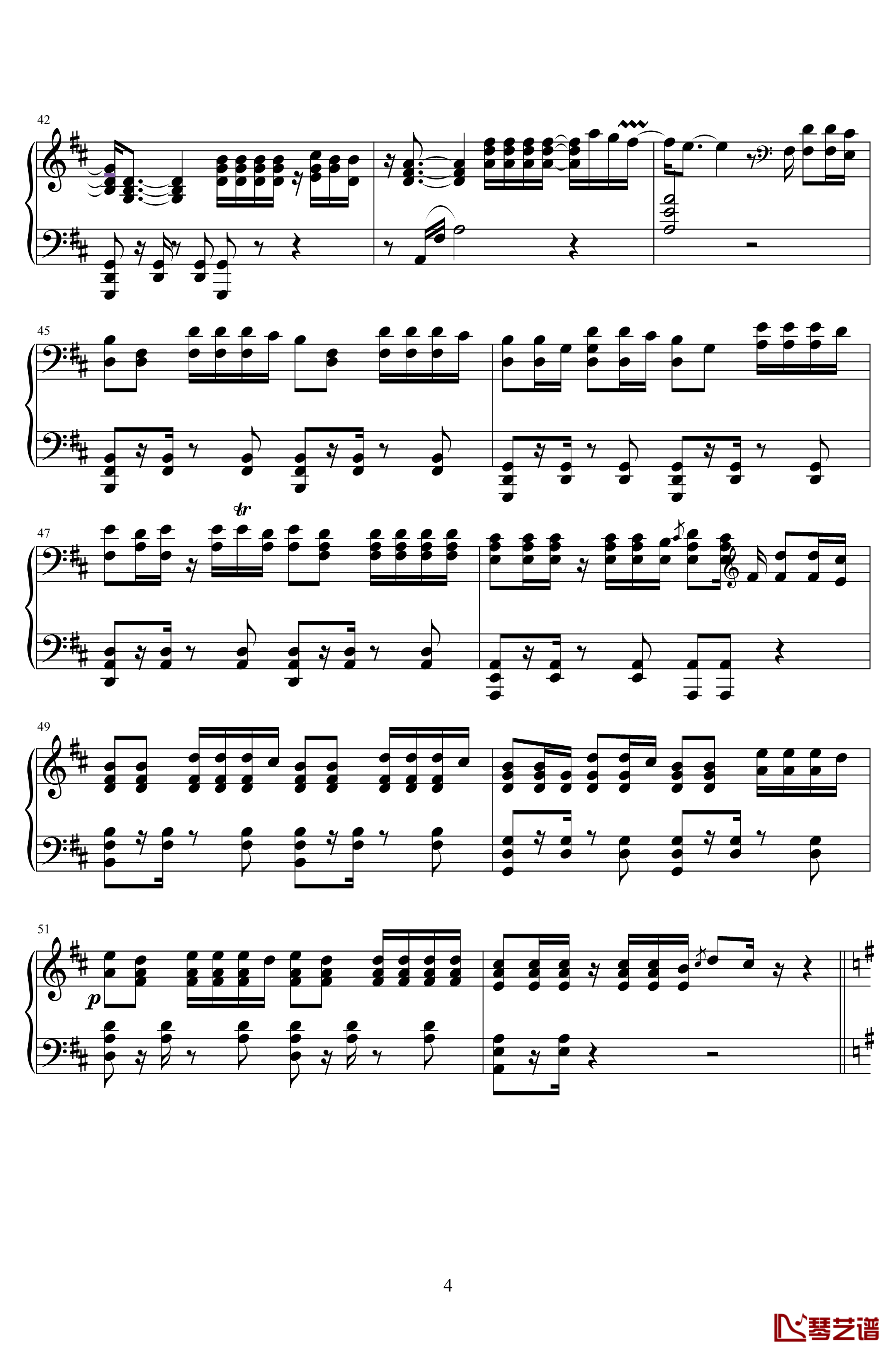 despacito钢琴谱-peter bence4