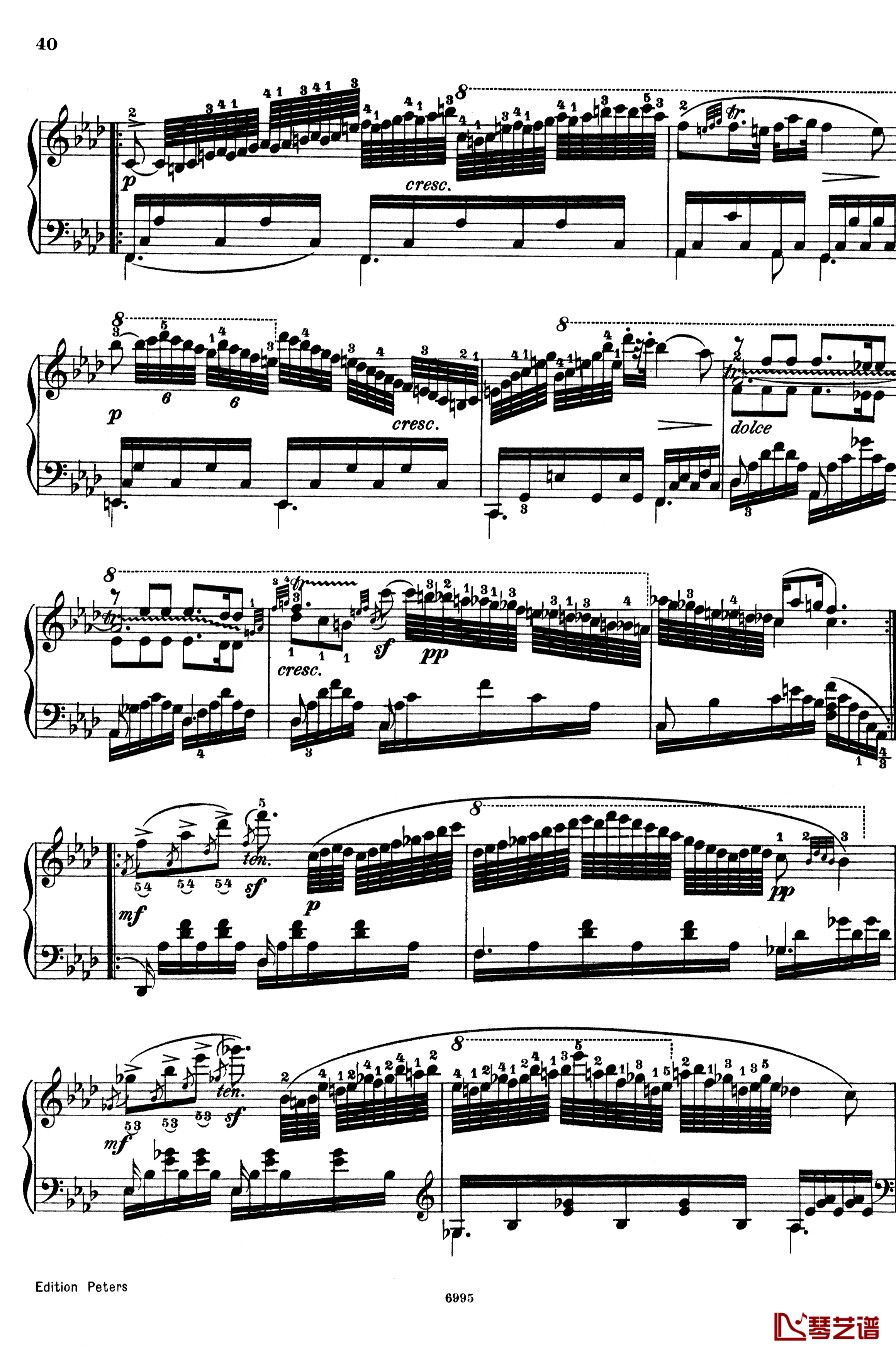 车尔尼练习曲钢琴谱-Op.365 No.15-车尔尼-Czerny3