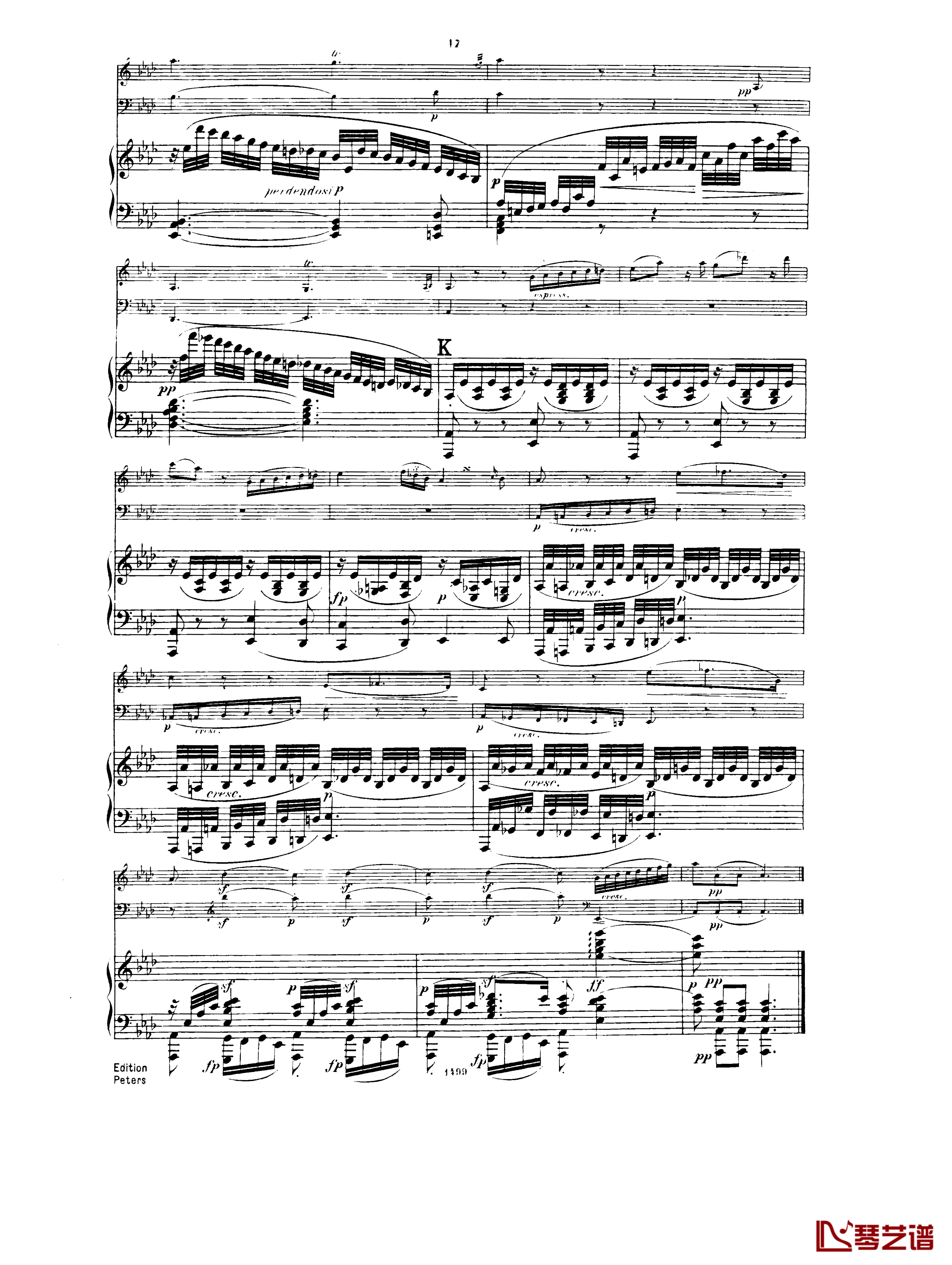  降E大调第一钢琴三重奏  Op.12钢琴谱-胡梅尔16