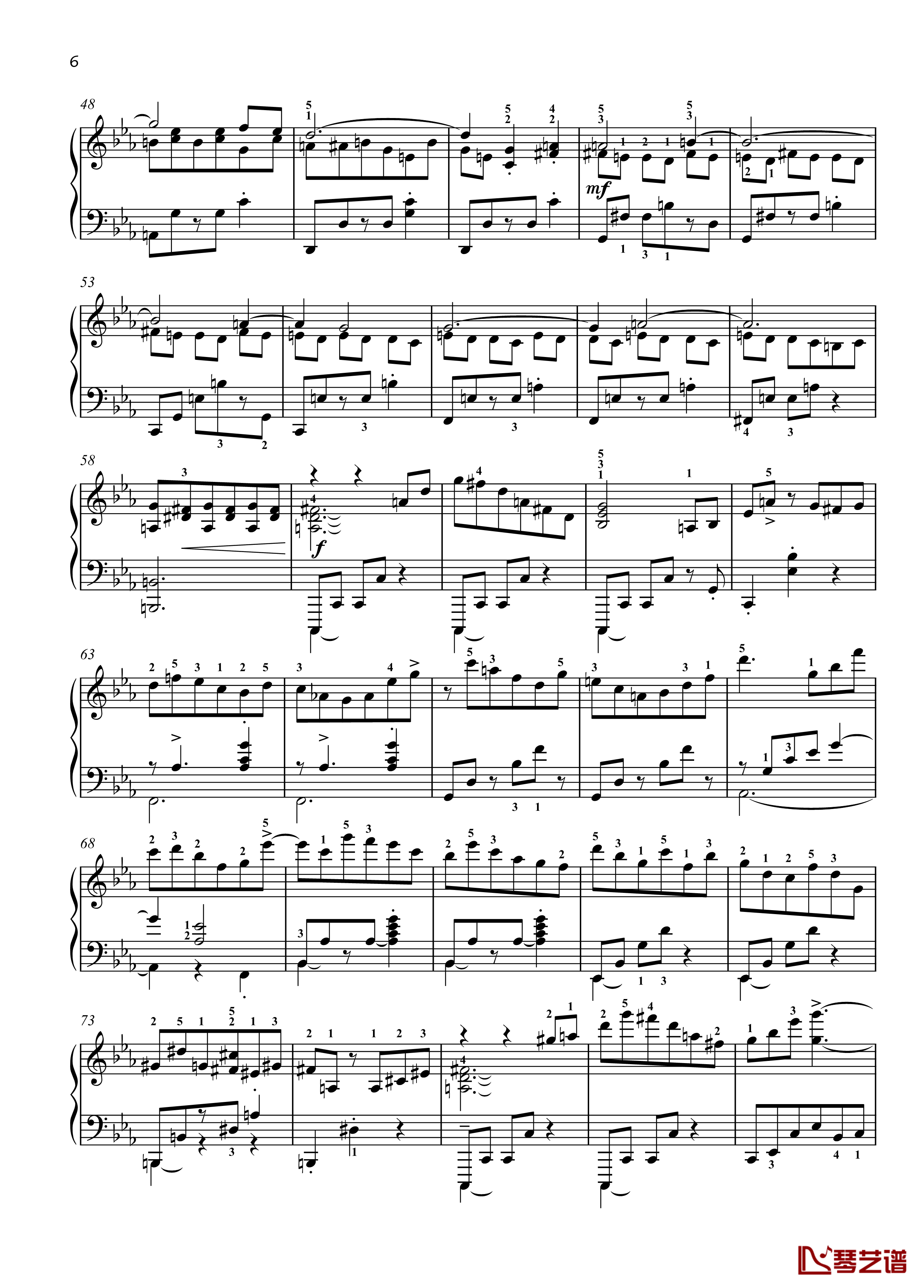No. 2. Dream. Moderato钢琴谱-带指法- 八首音乐会练习曲 Eight Concert ?tudes Op 40 -爵士-尼古拉·凯帕斯汀6