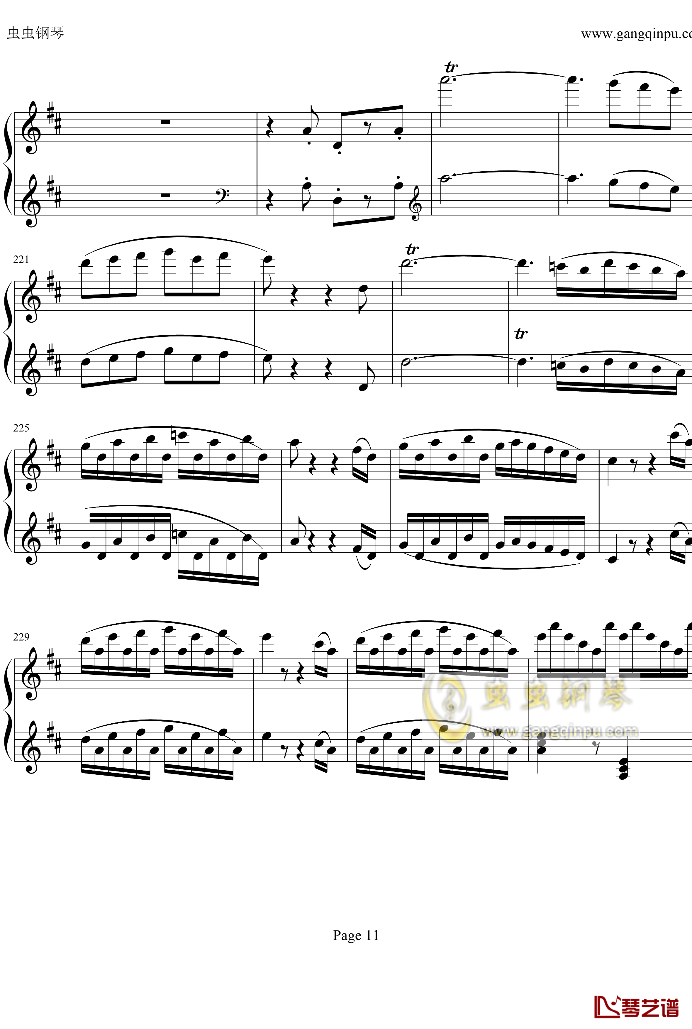 贝多芬钢琴协奏曲Op61第三乐章钢琴谱-贝多芬11