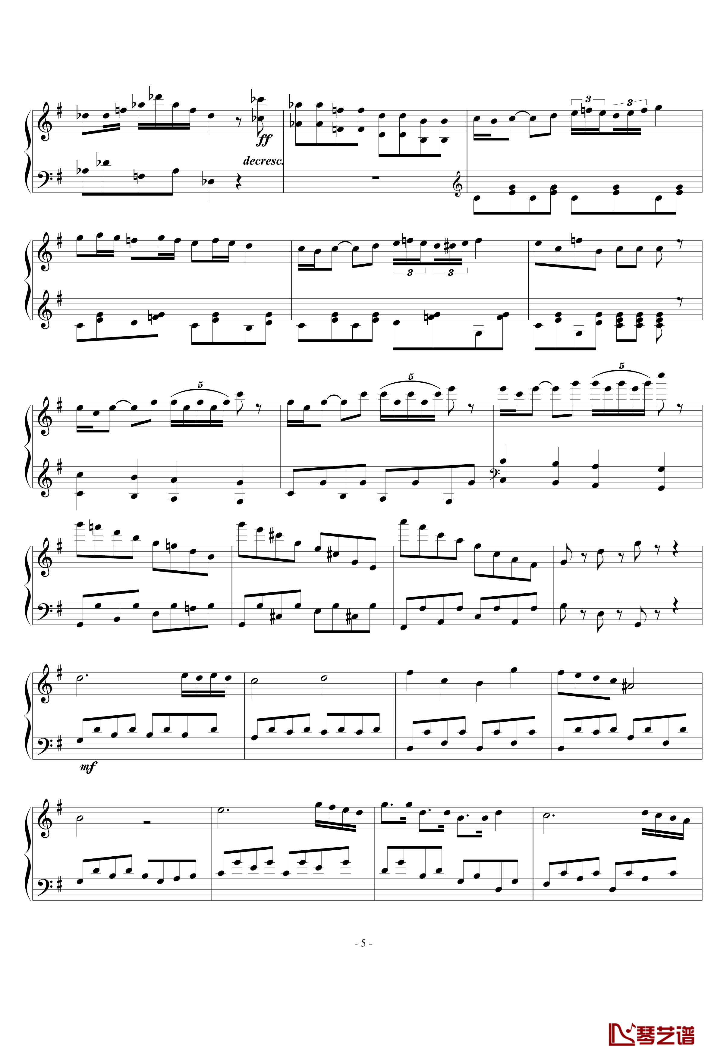 奏鸣曲钢琴谱-原创-abimusic5