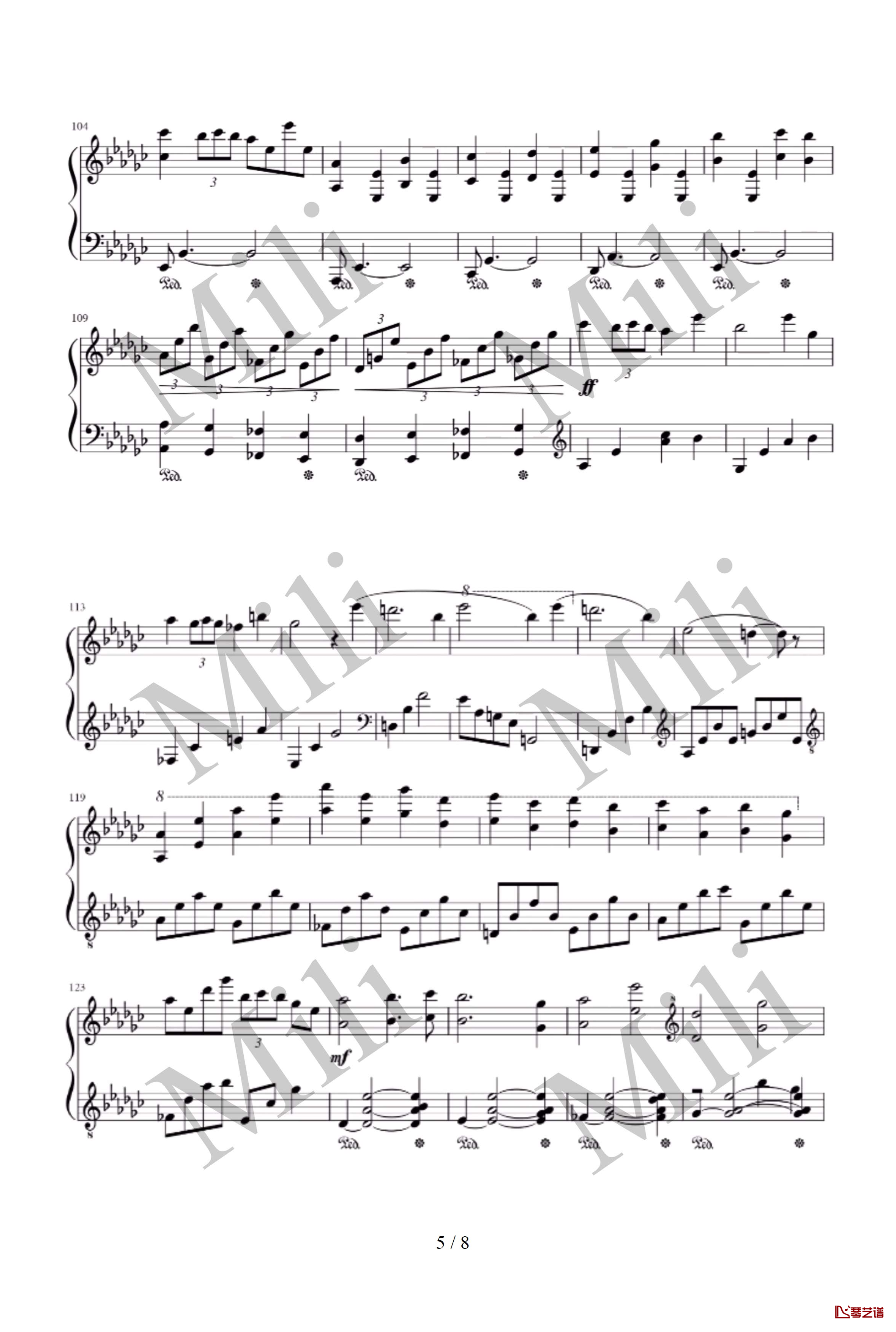 Ephemeral Full Version钢琴谱-Mili5