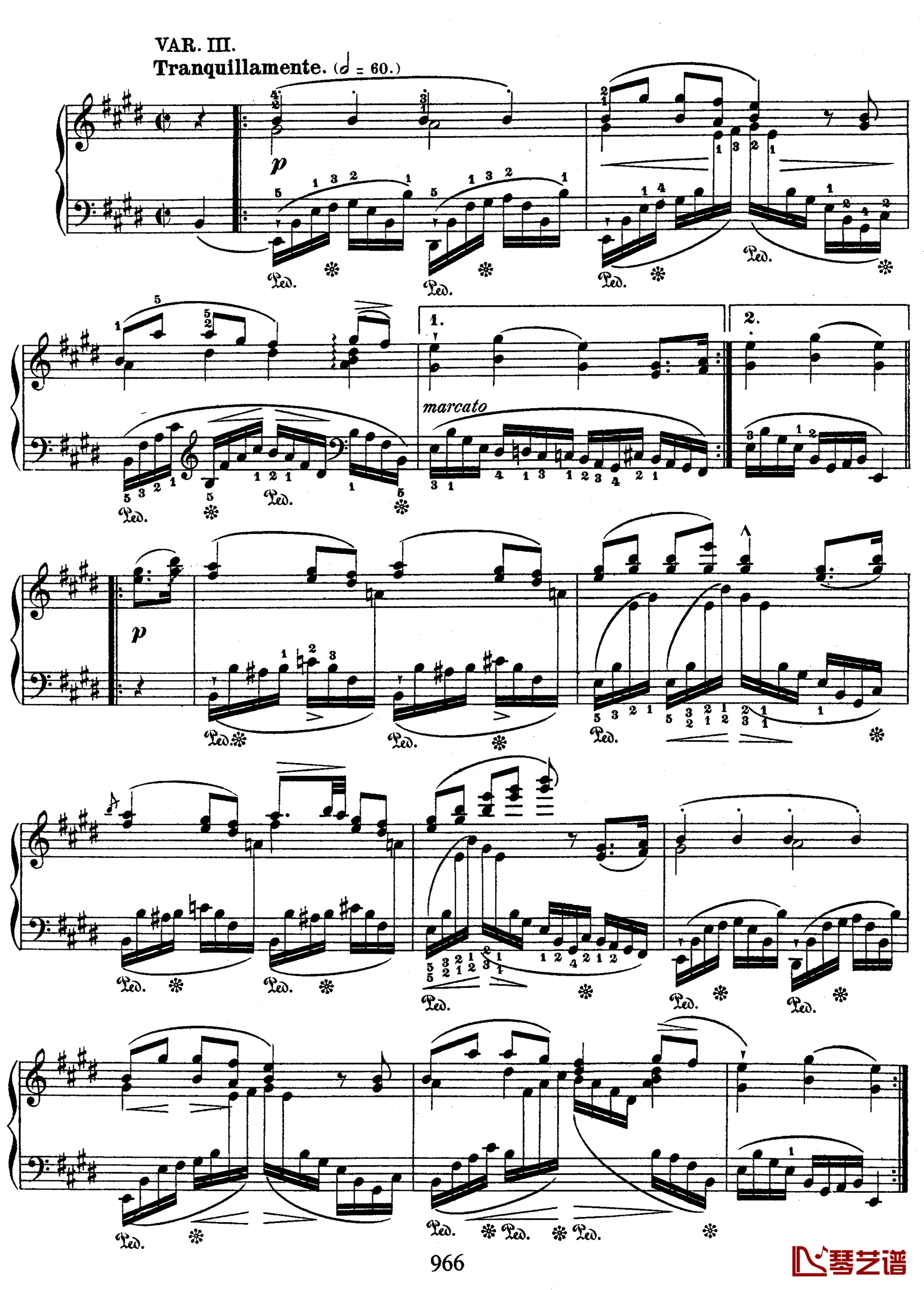 E大调德国歌调变奏曲钢琴谱-肖邦-chopin5