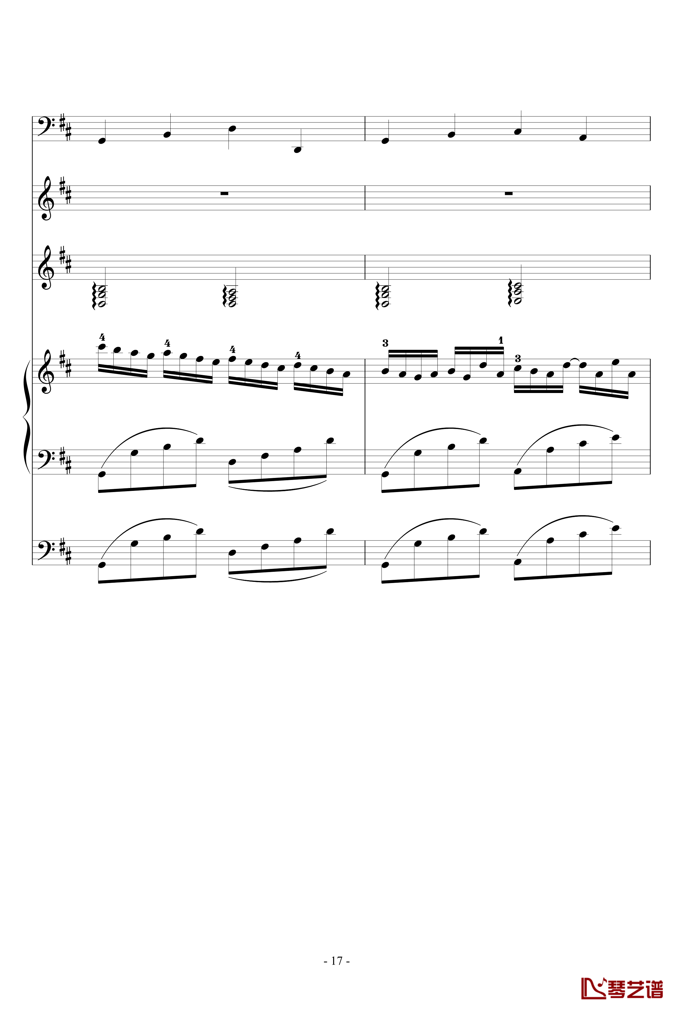 卡农钢琴谱-帕赫贝尔-Pachelbel17