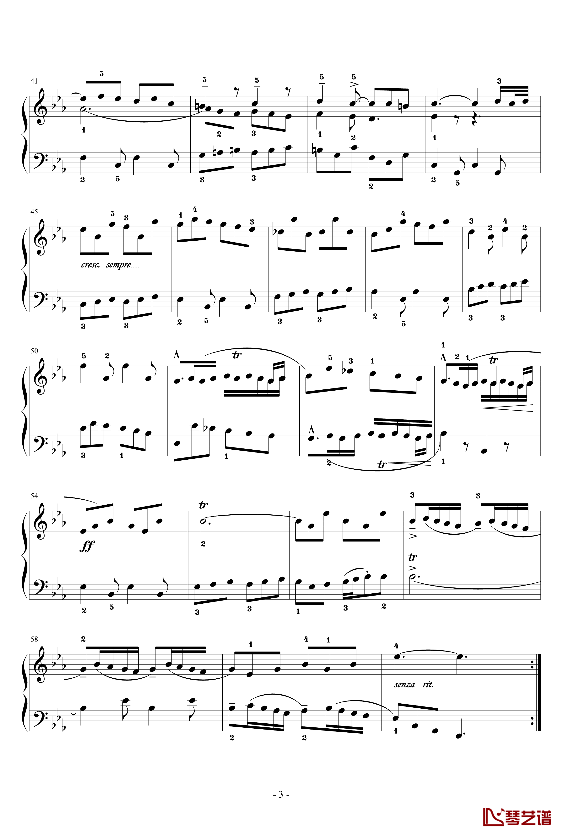 基格钢琴谱-法国组曲四 No.6-奥芬巴赫3