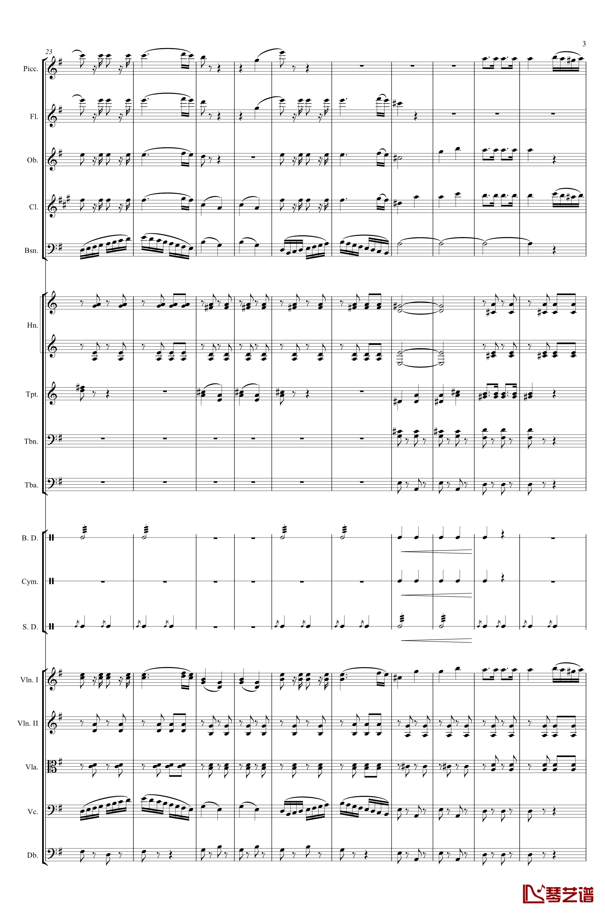 电闪雷鸣的快速波尔卡钢琴谱-Johann Jr. Strauss3