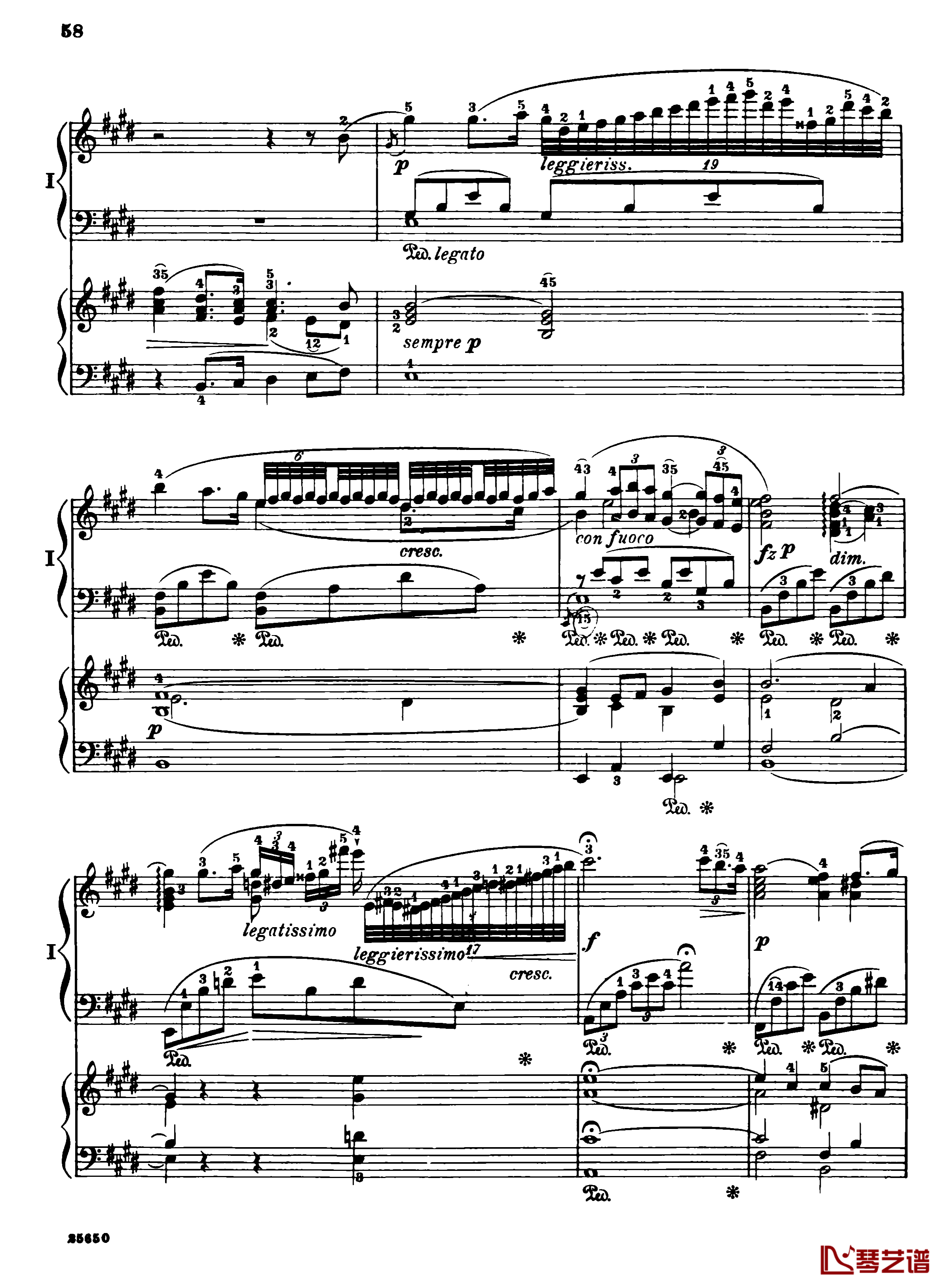 肖邦第一钢琴协奏曲钢琴谱-肖邦60