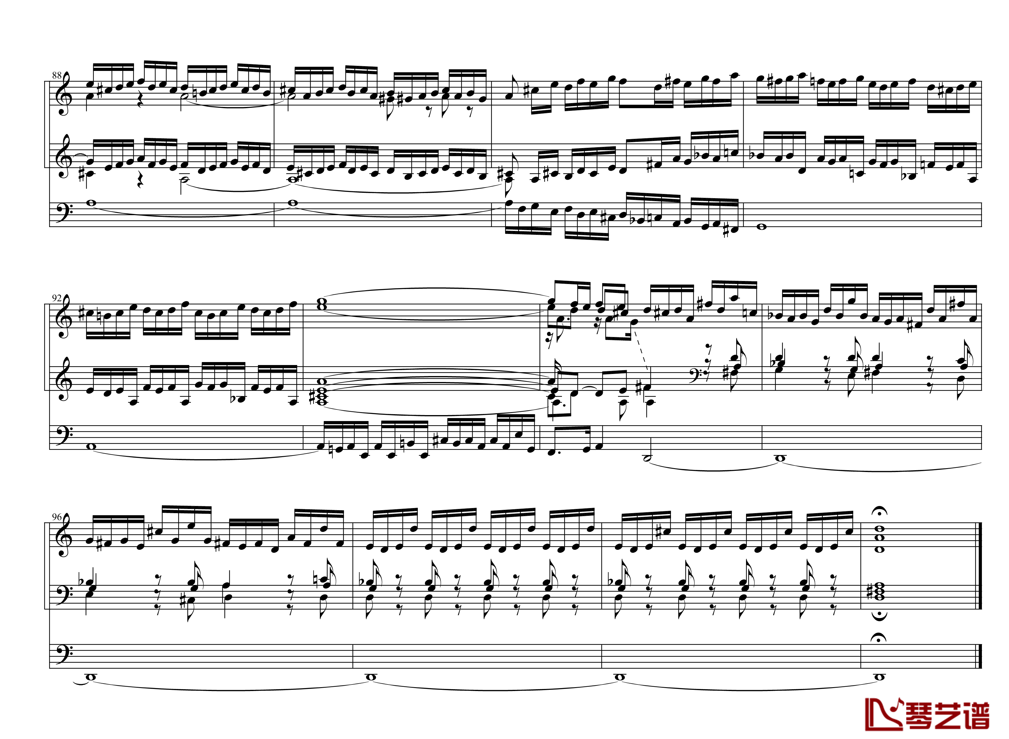 d小调托卡塔  BWV538钢琴谱-巴赫-P.E.Bach8
