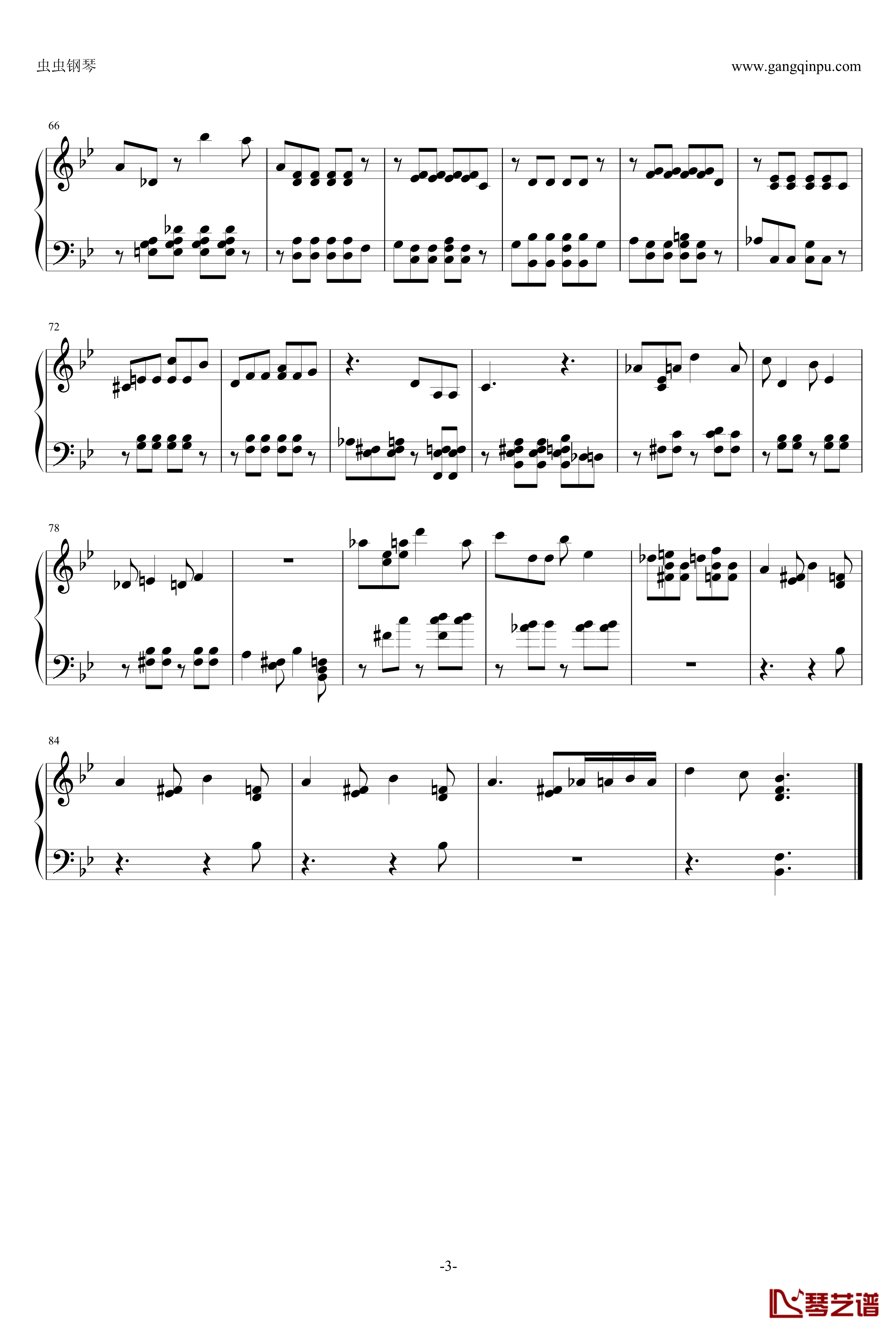 April Snowdrop钢琴谱-世界名曲3