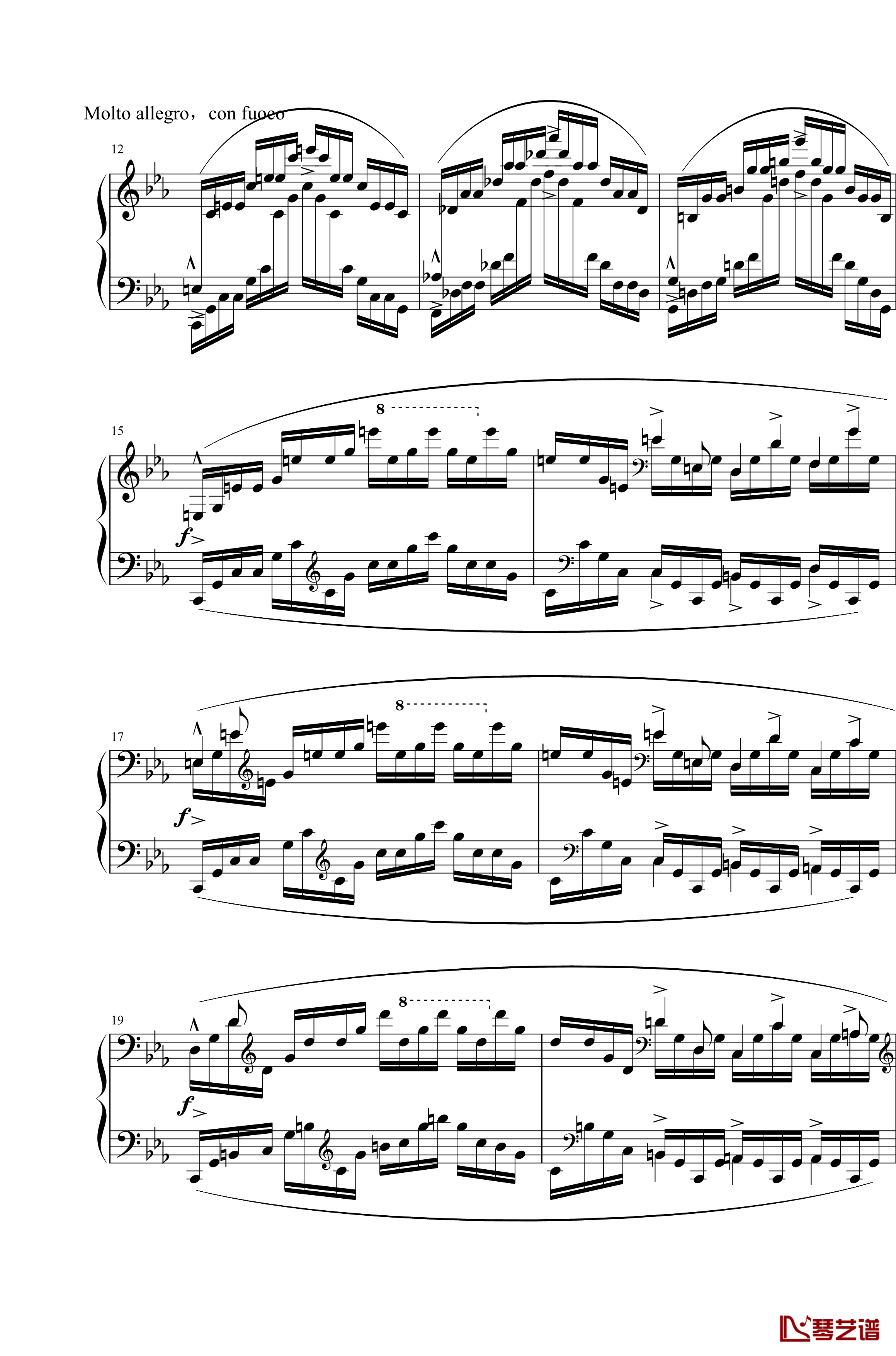 肖邦练习曲钢琴谱-大海 Op.25 No.12-肖邦-chopin2