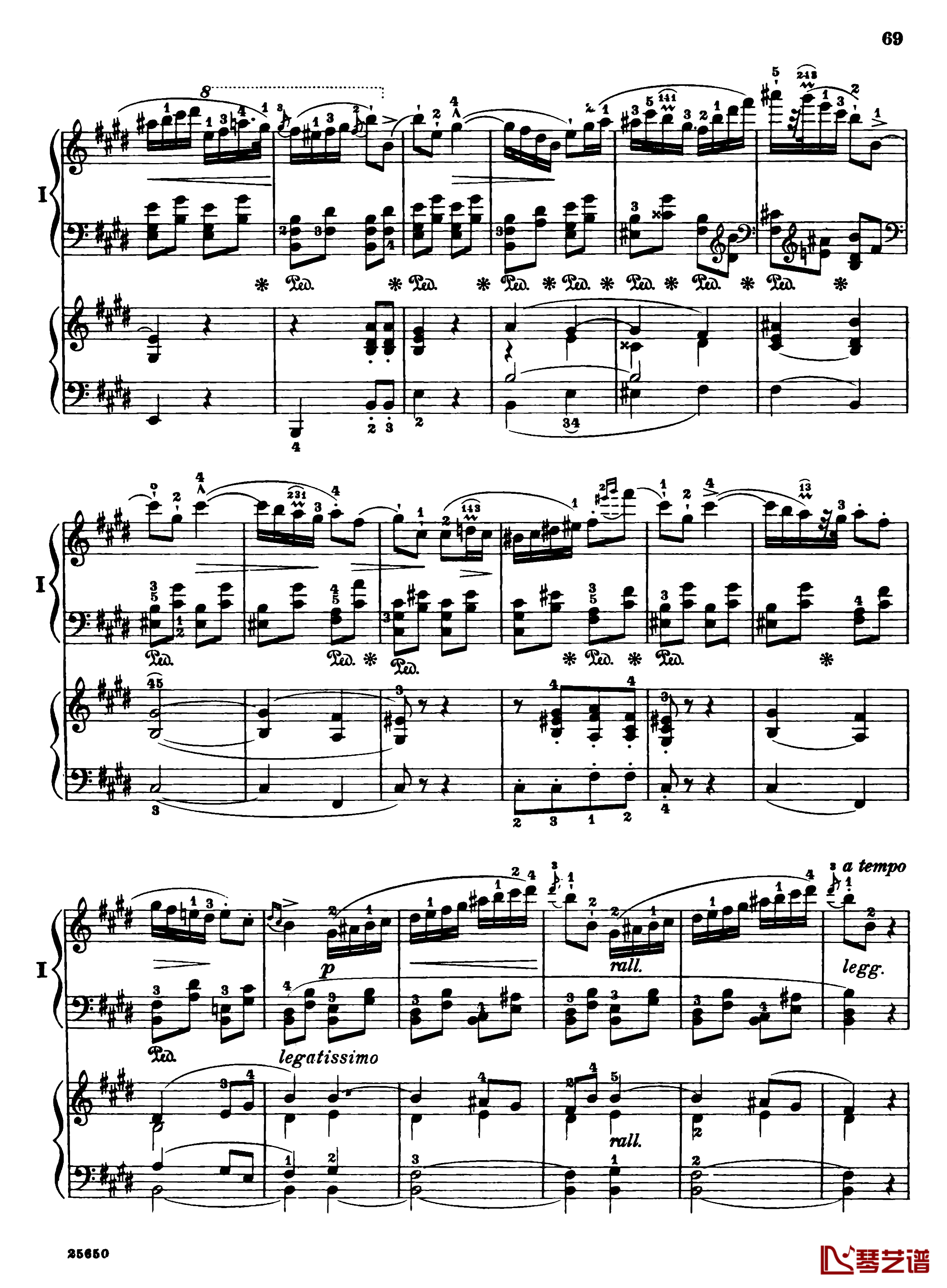 肖邦第一钢琴协奏曲钢琴谱-肖邦71