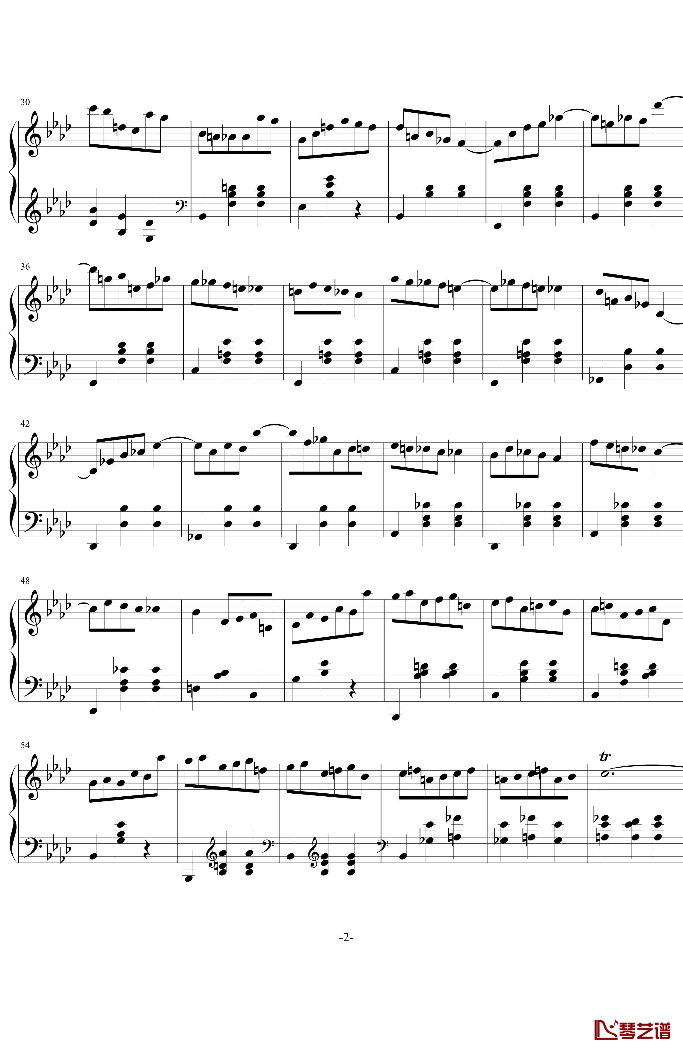 肖邦圆舞曲Op643钢琴谱-肖邦-chopin2