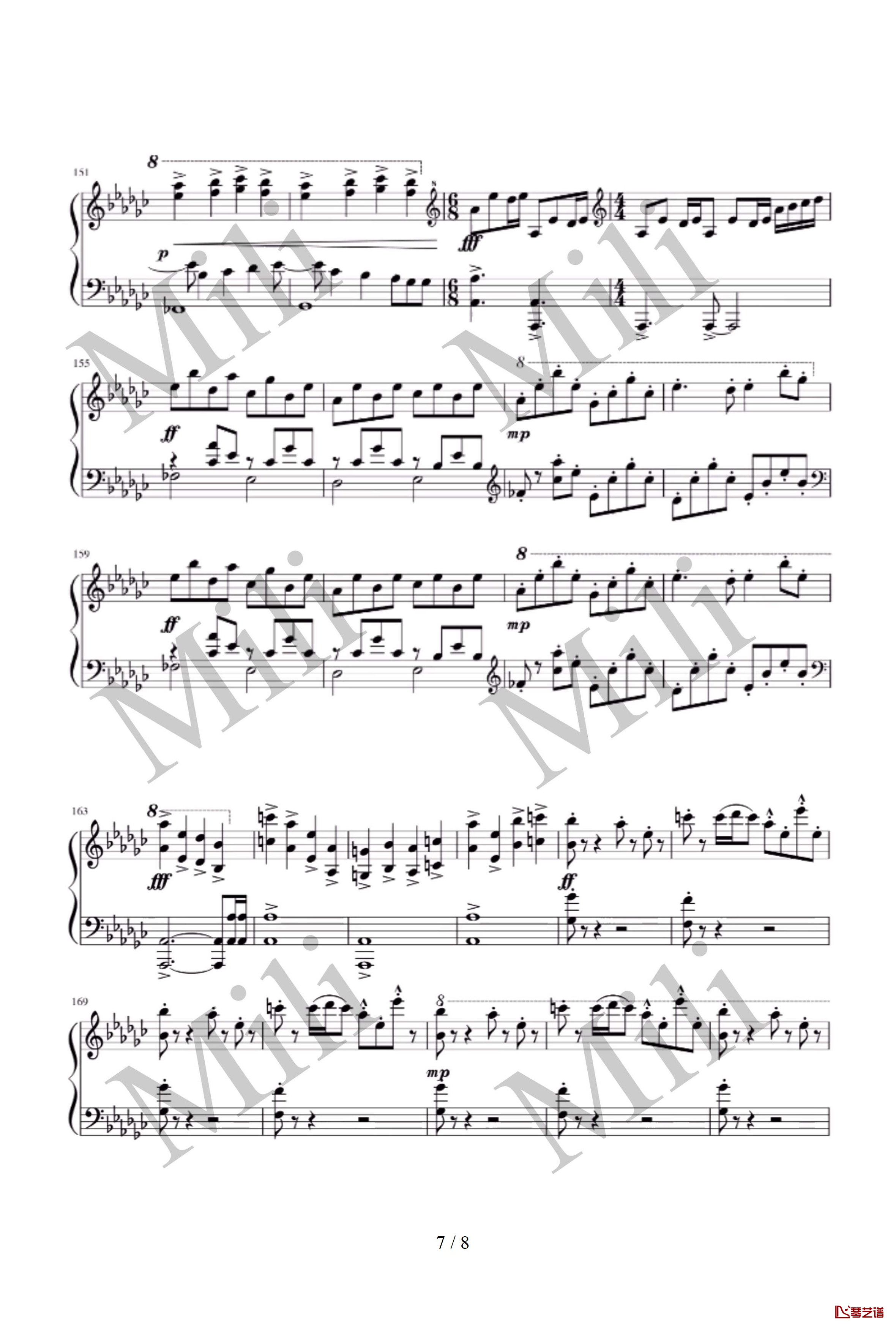 Ephemeral Full Version钢琴谱-Mili7