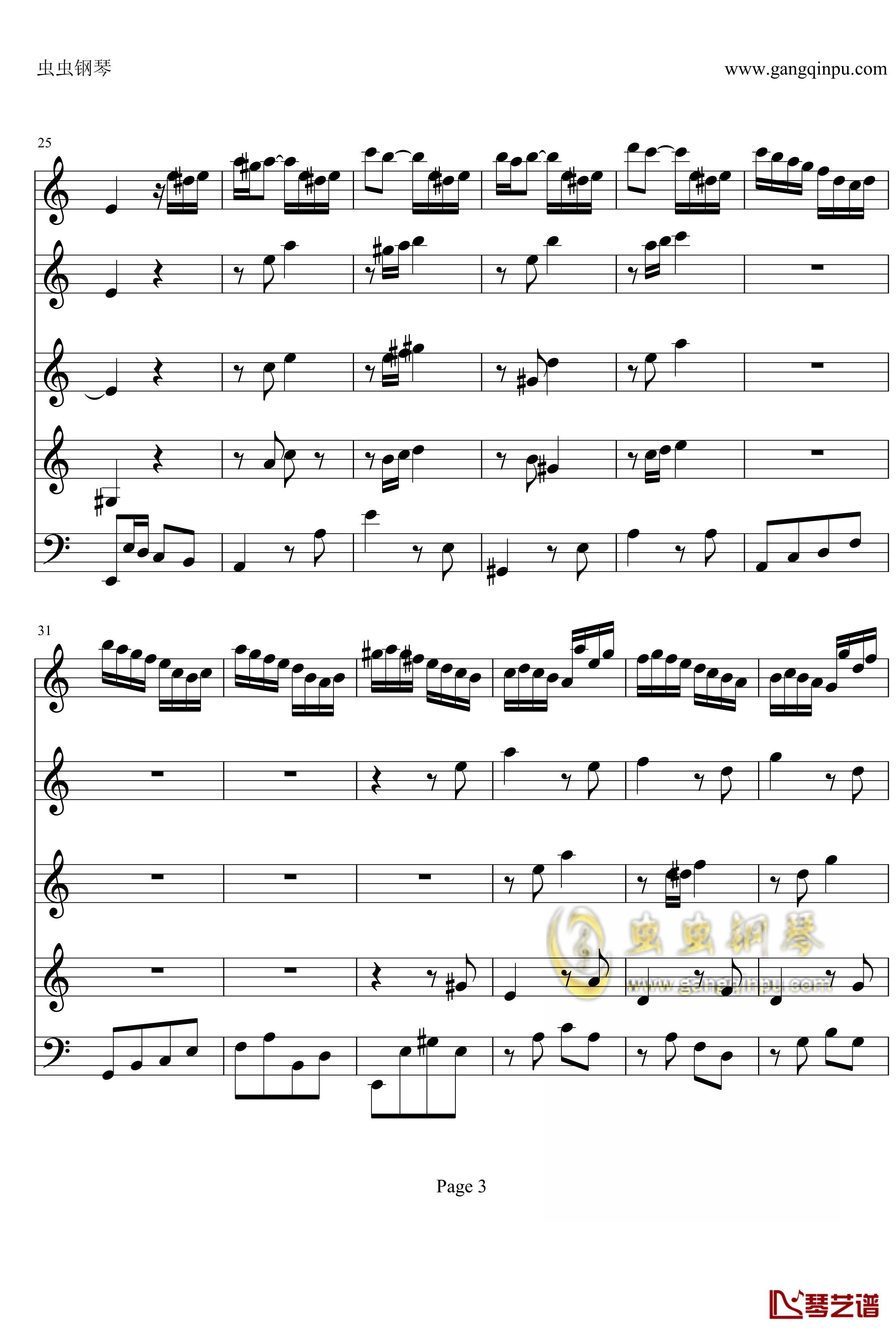 a小调小提琴协奏曲钢琴谱-巴赫-P.E.Bach3