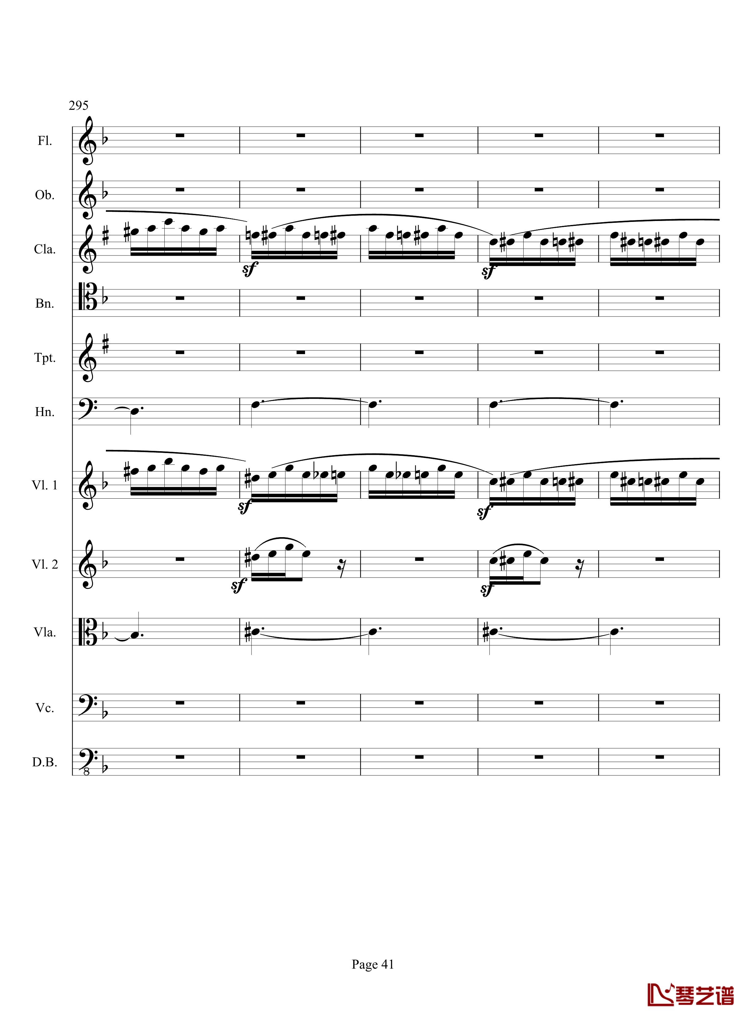 奏鸣曲之交响钢琴谱-第17首-Ⅲ-贝多芬-beethoven41