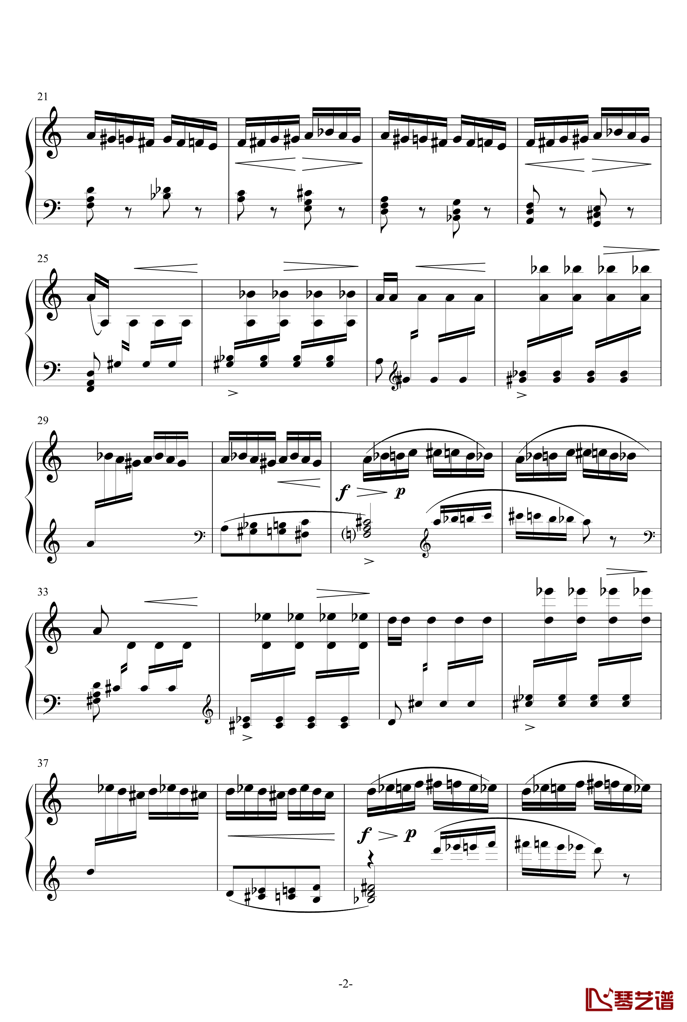 野蜂飞舞钢琴谱-钢琴曲-里姆斯基-柯萨科夫2