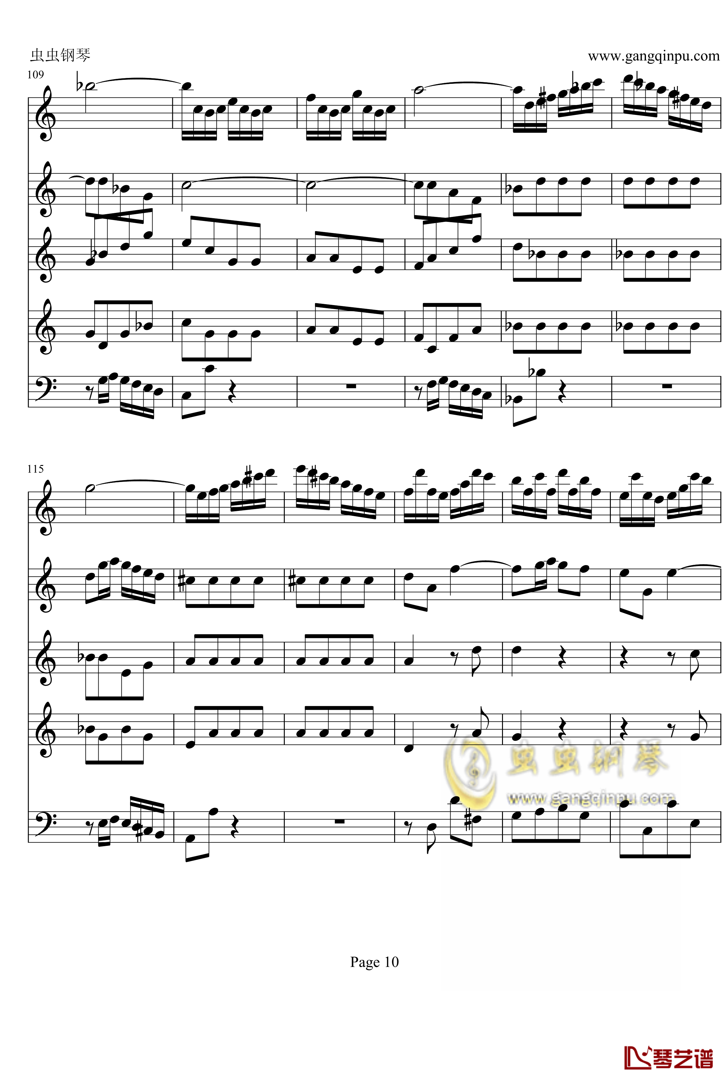 a小调小提琴协奏曲钢琴谱-巴赫-P.E.Bach10