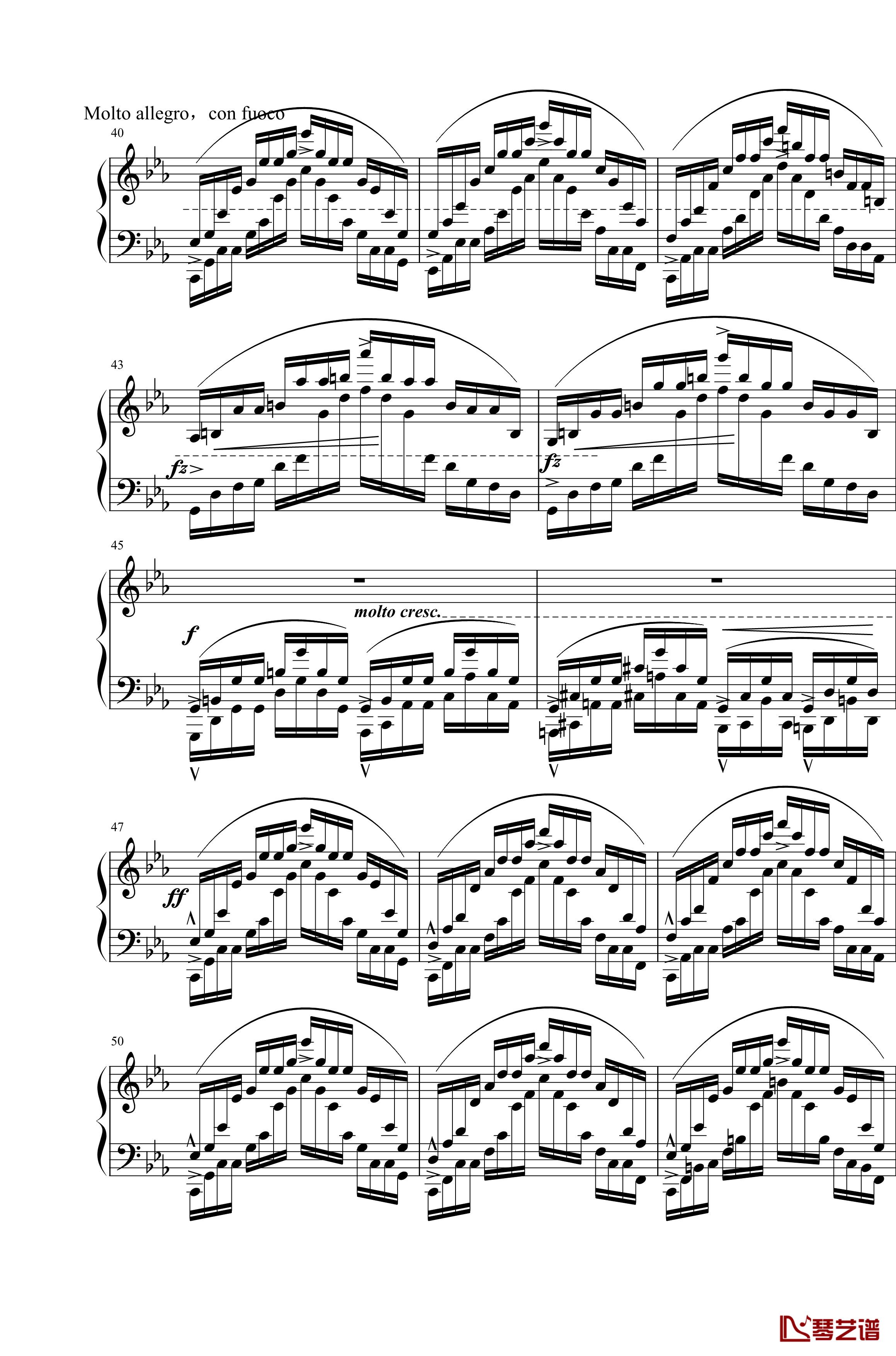 肖邦练习曲钢琴谱-大海 Op.25 No.12-肖邦-chopin5