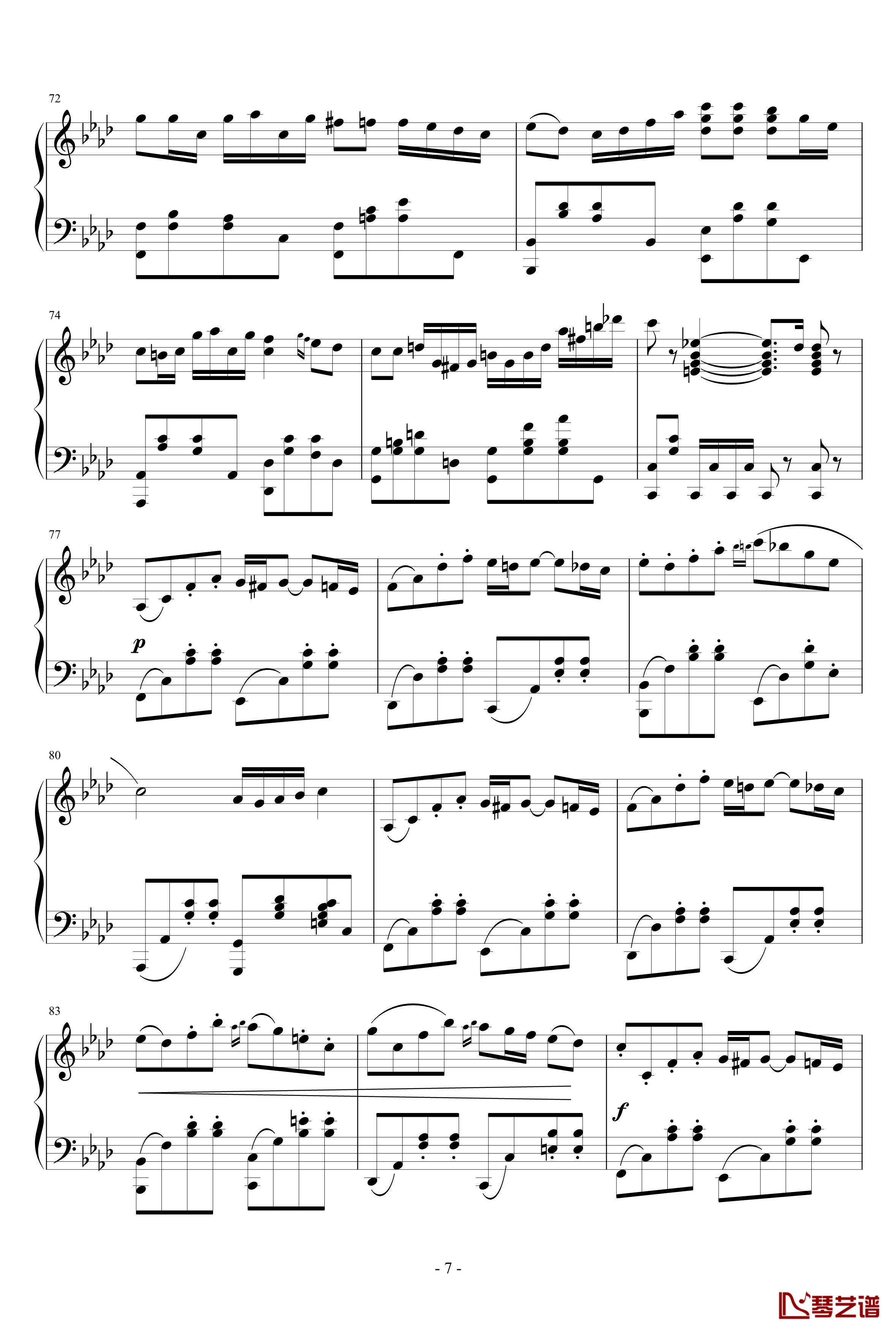 Piano ArrangementQuo Vadis钢琴谱-君往何处-M2U7