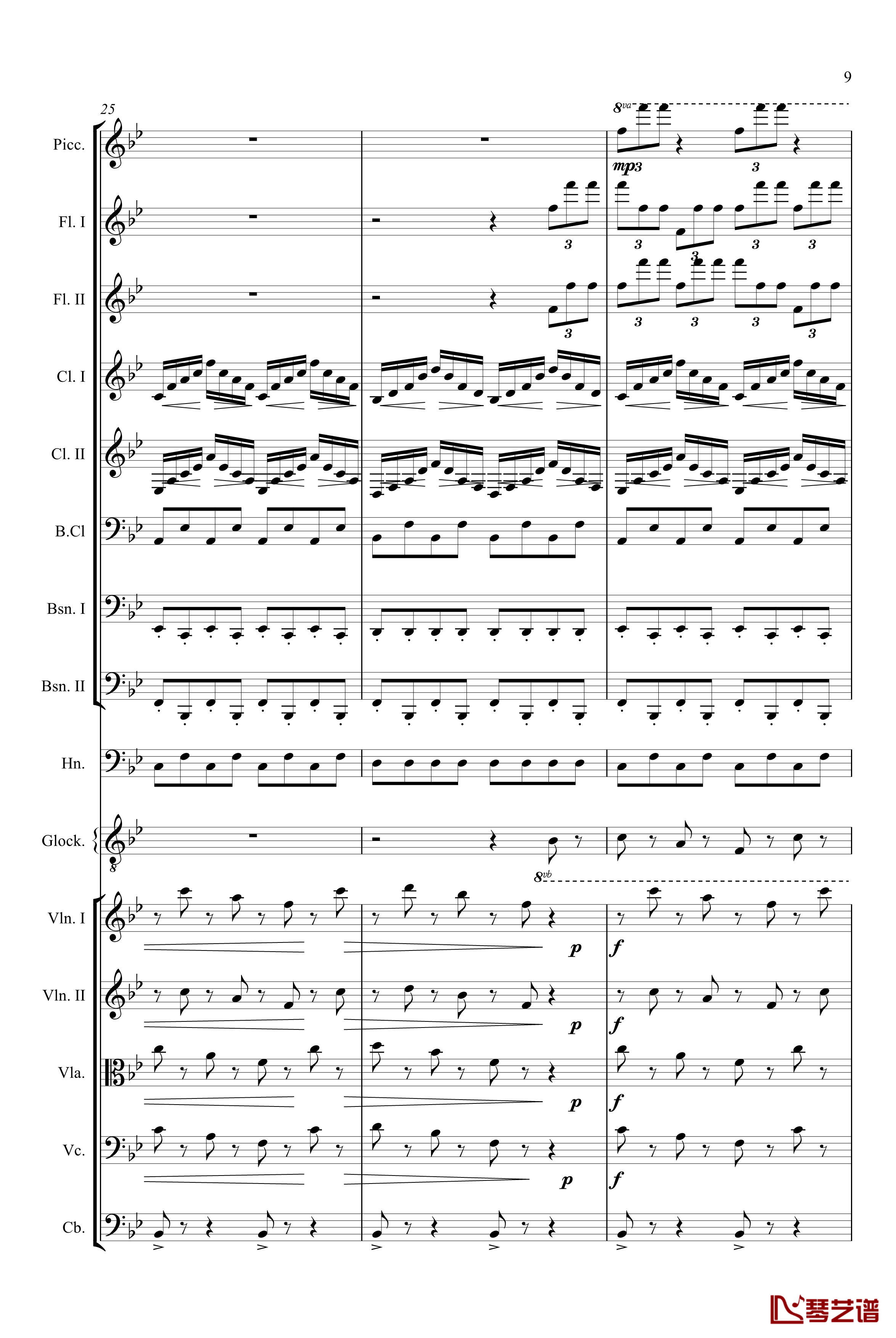 胡桃夹子组曲茶钢琴谱-柴科夫斯基-Peter Ilyich Tchaikovsky9