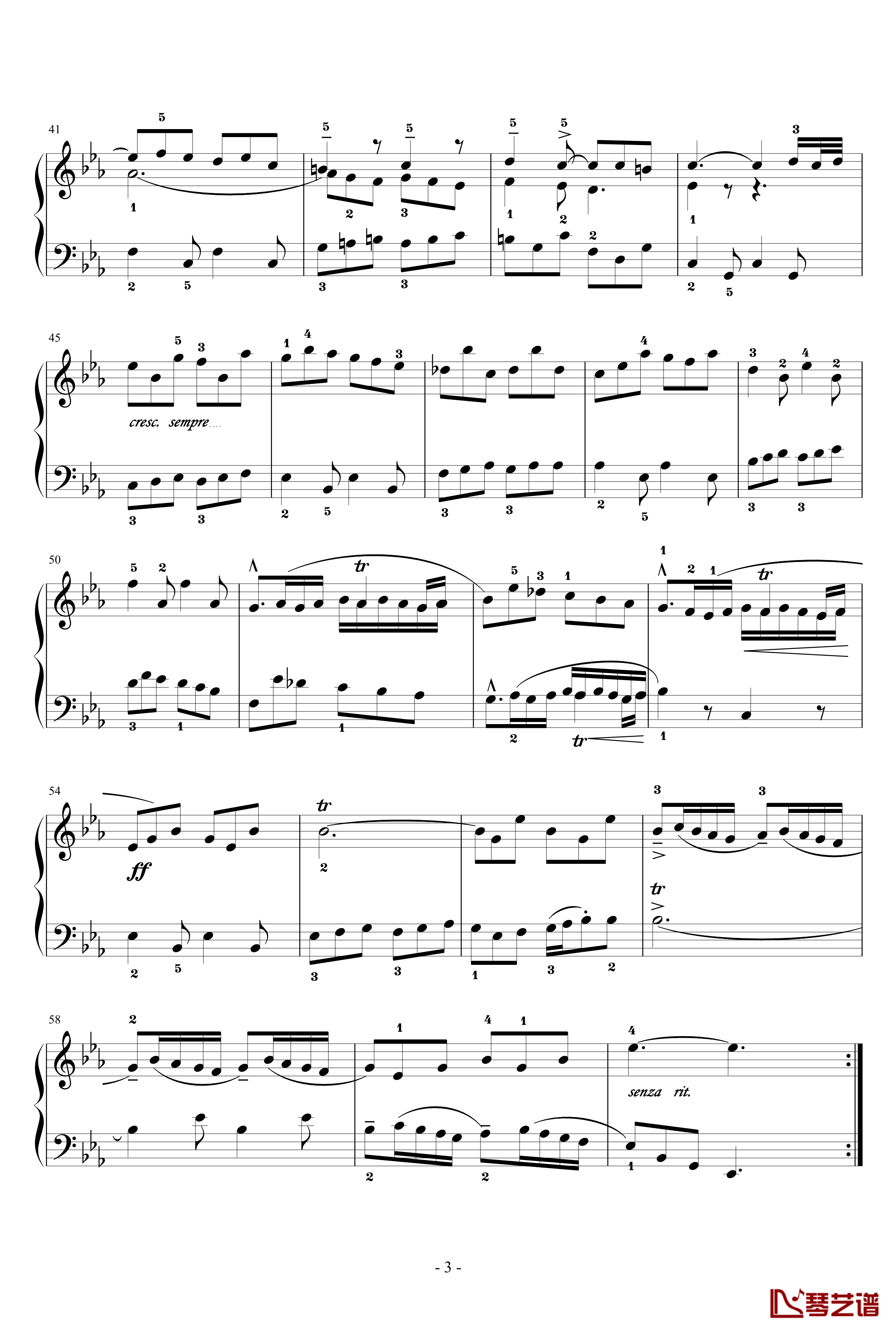 基格钢琴谱-法国组曲四No.6-奥芬巴赫3