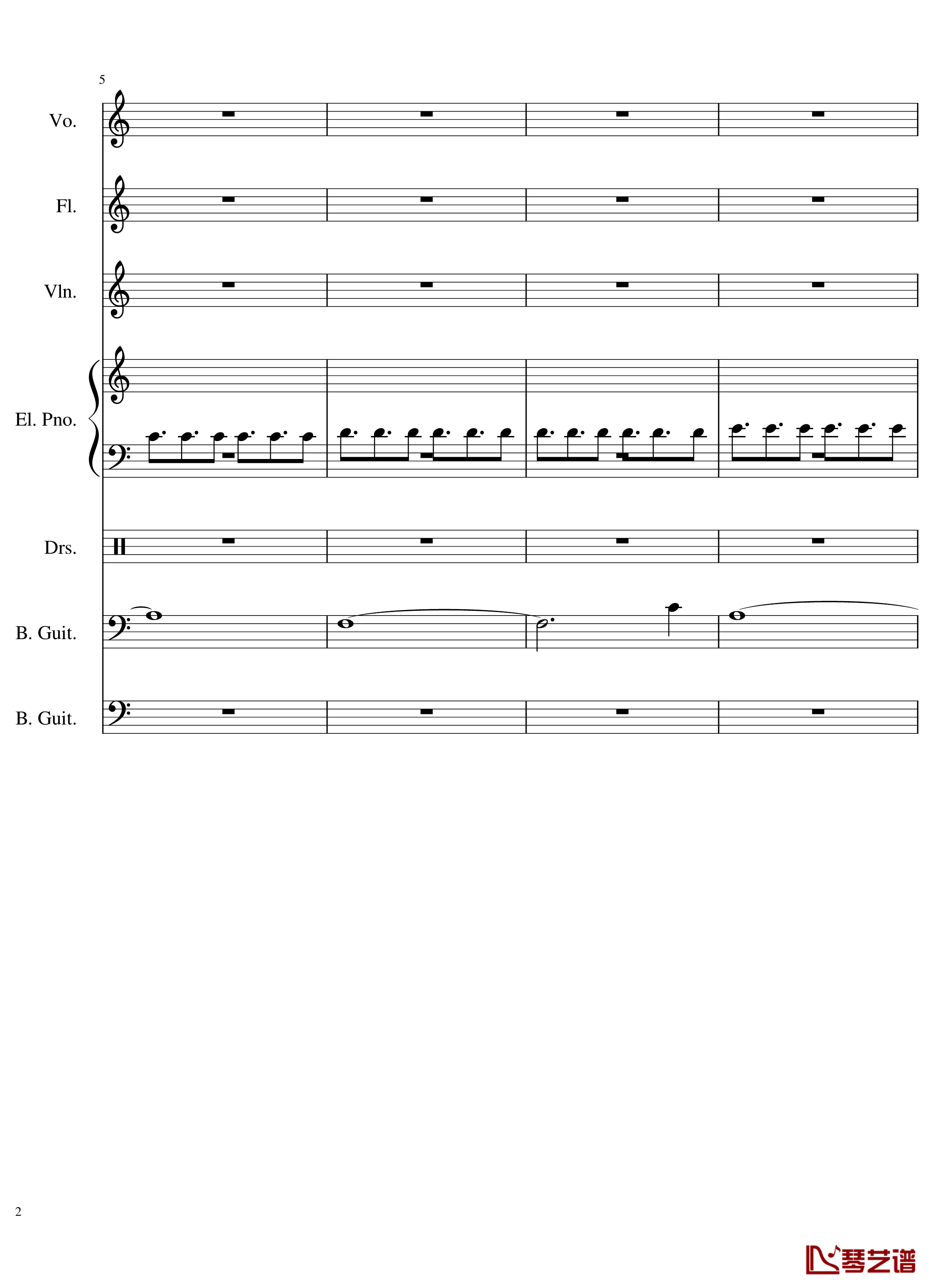 Intro钢琴谱-The xx2
