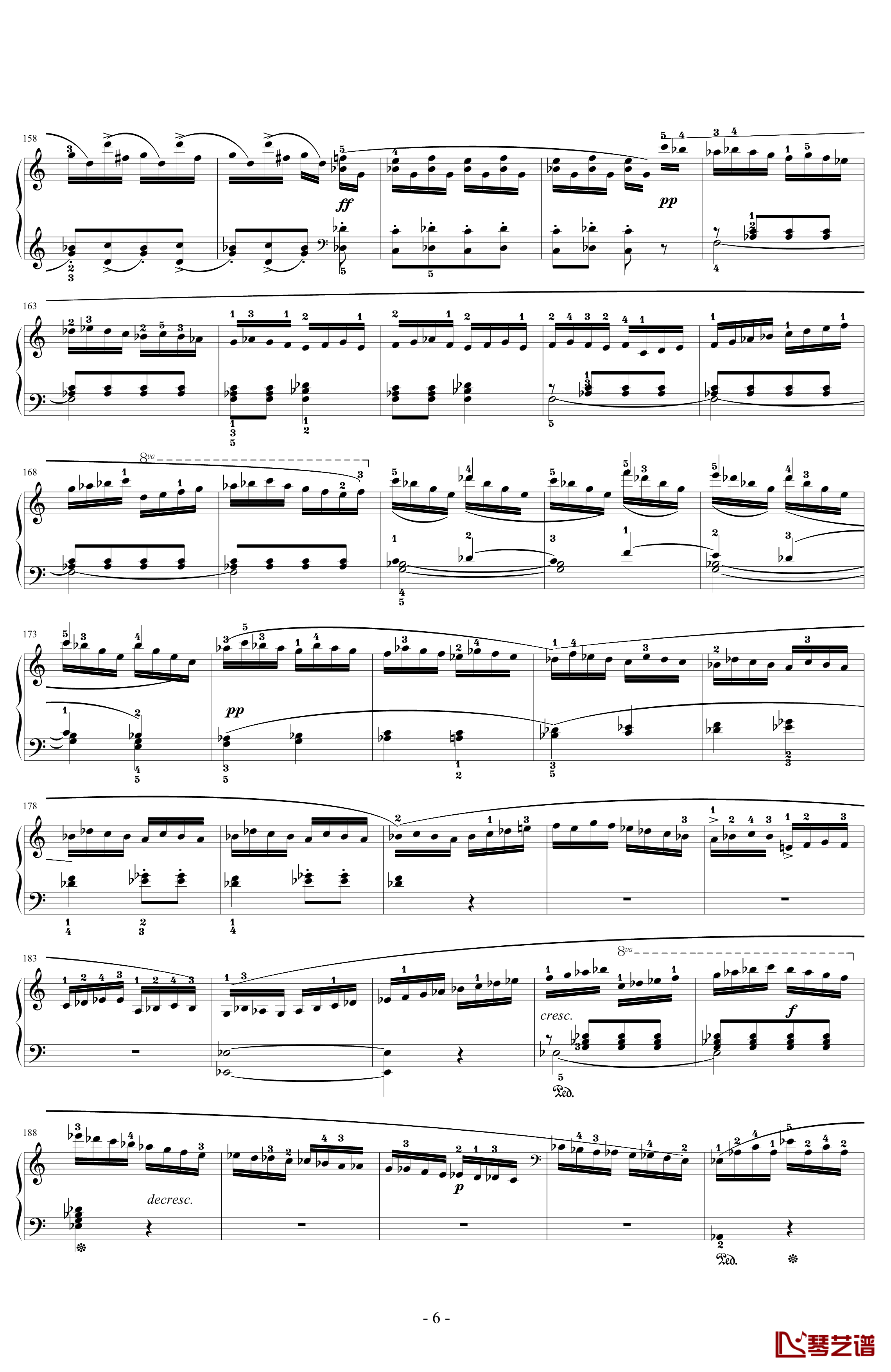C大调第一钢琴奏鸣曲钢琴谱 Op.24 第四乐章 无穷动-韦伯6