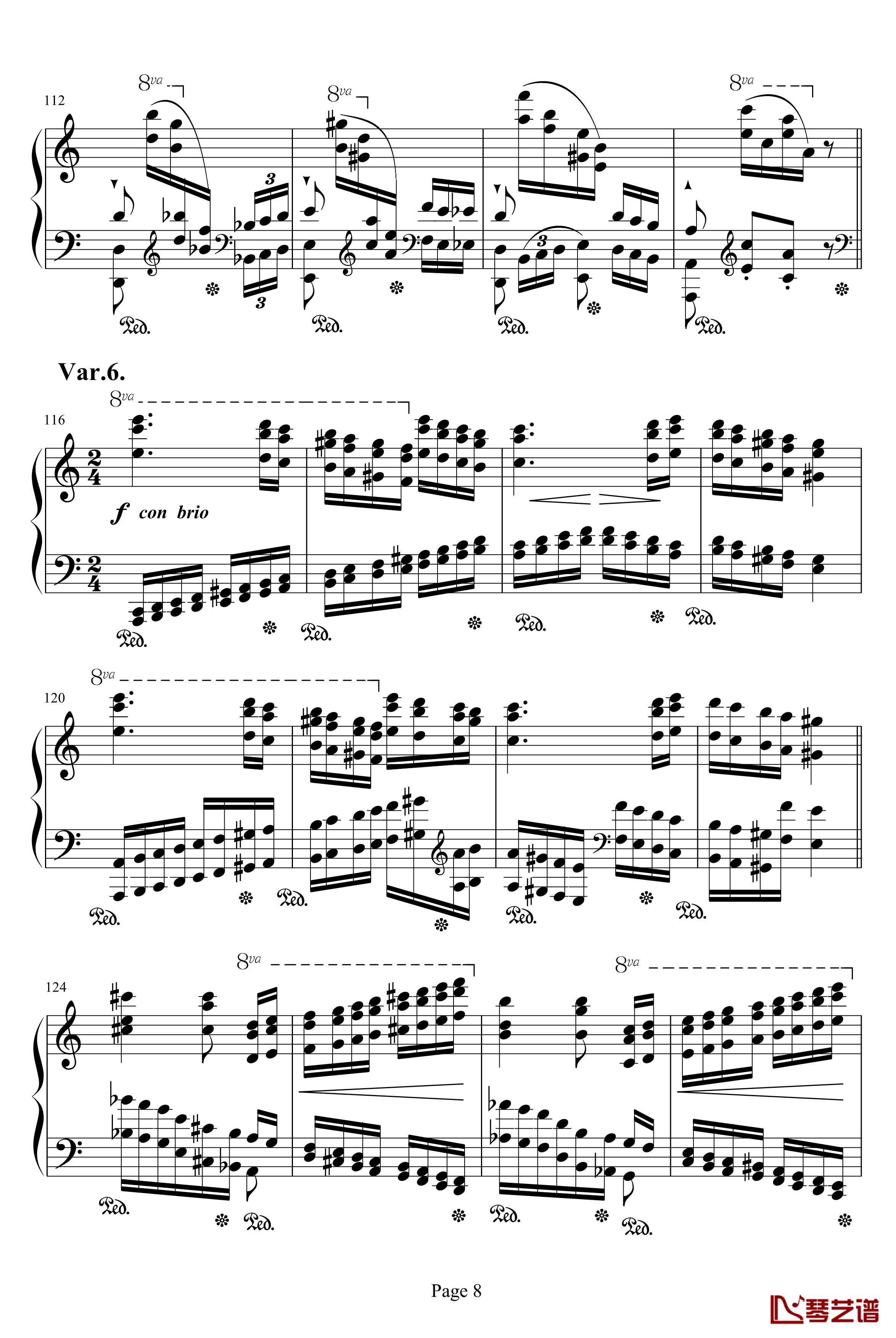 帕格尼尼练习曲钢琴谱-李斯特8