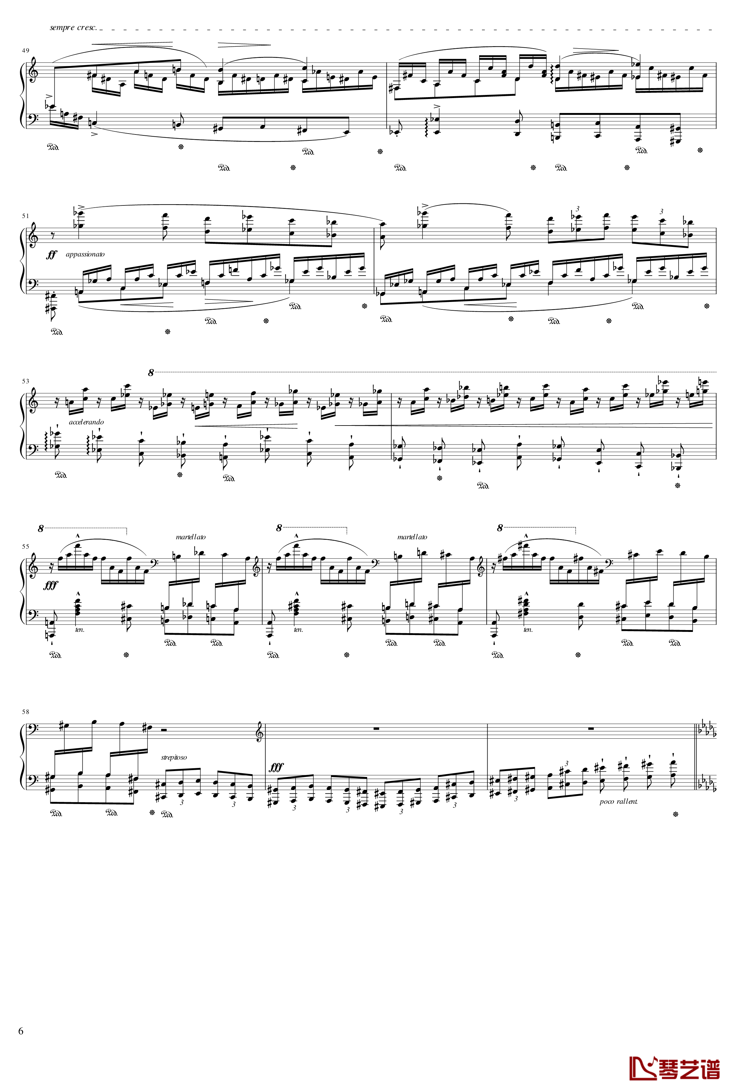 森林的细语钢琴谱-Waldesrauschen-李斯特6