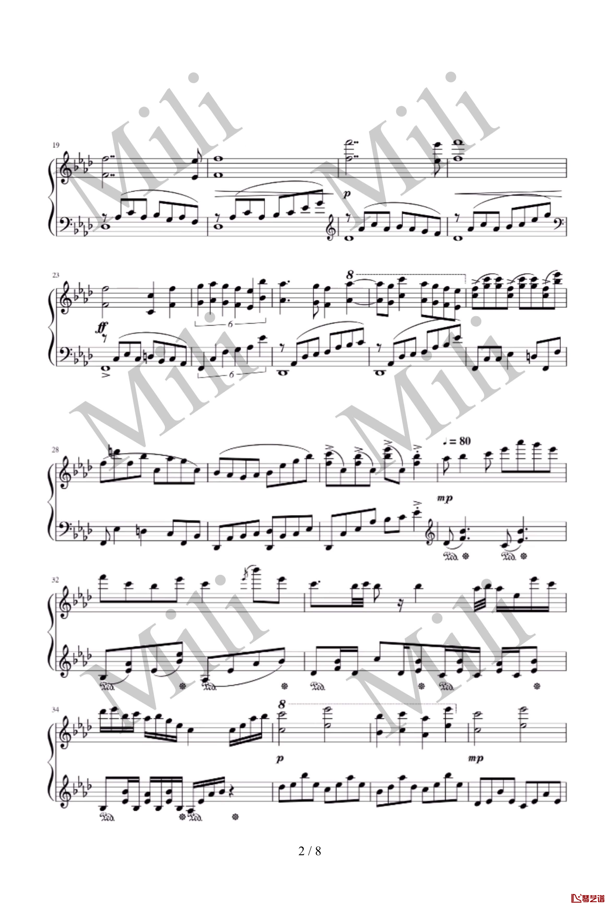 Ephemeral Full Version钢琴谱-Mili2