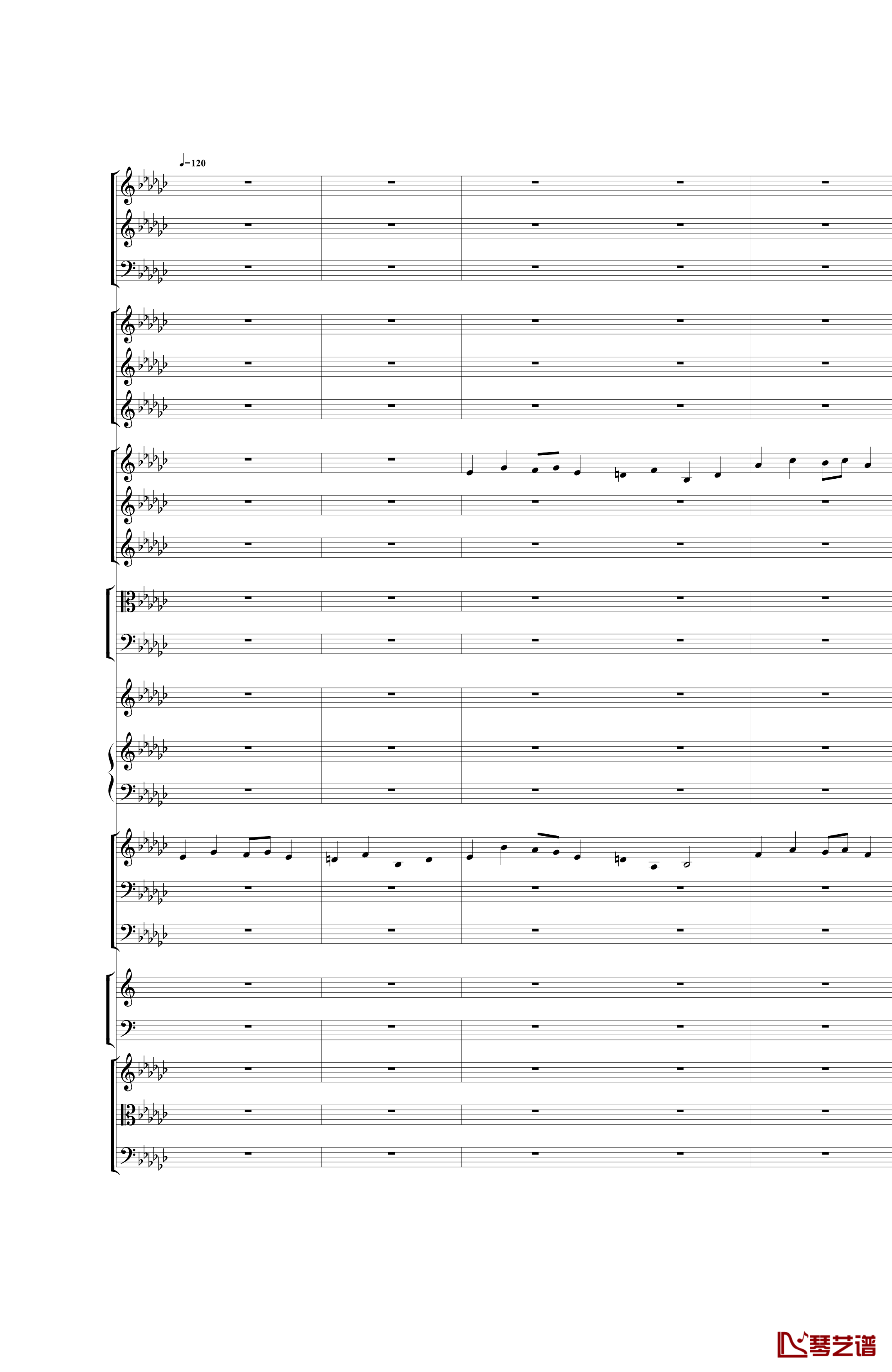 Piano Concerto No.3 in E Flat minor钢琴谱 I.Moderto-热情而辉煌18
